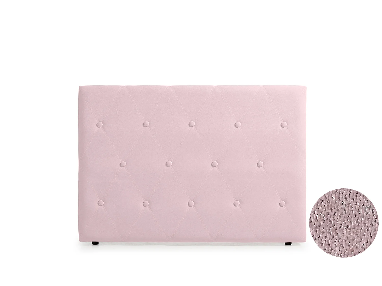 Cabeceira Estofada VENICE Aqualine 145x115x12 cm - Rosa Claro - Moonia