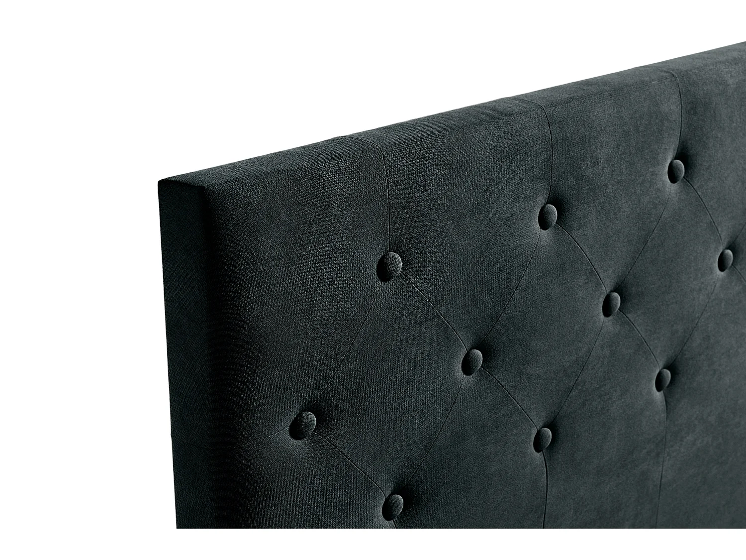 Cabeceira Estofada VICTORIA Aqualine 220x115x12 cm - PRETO - Moonia