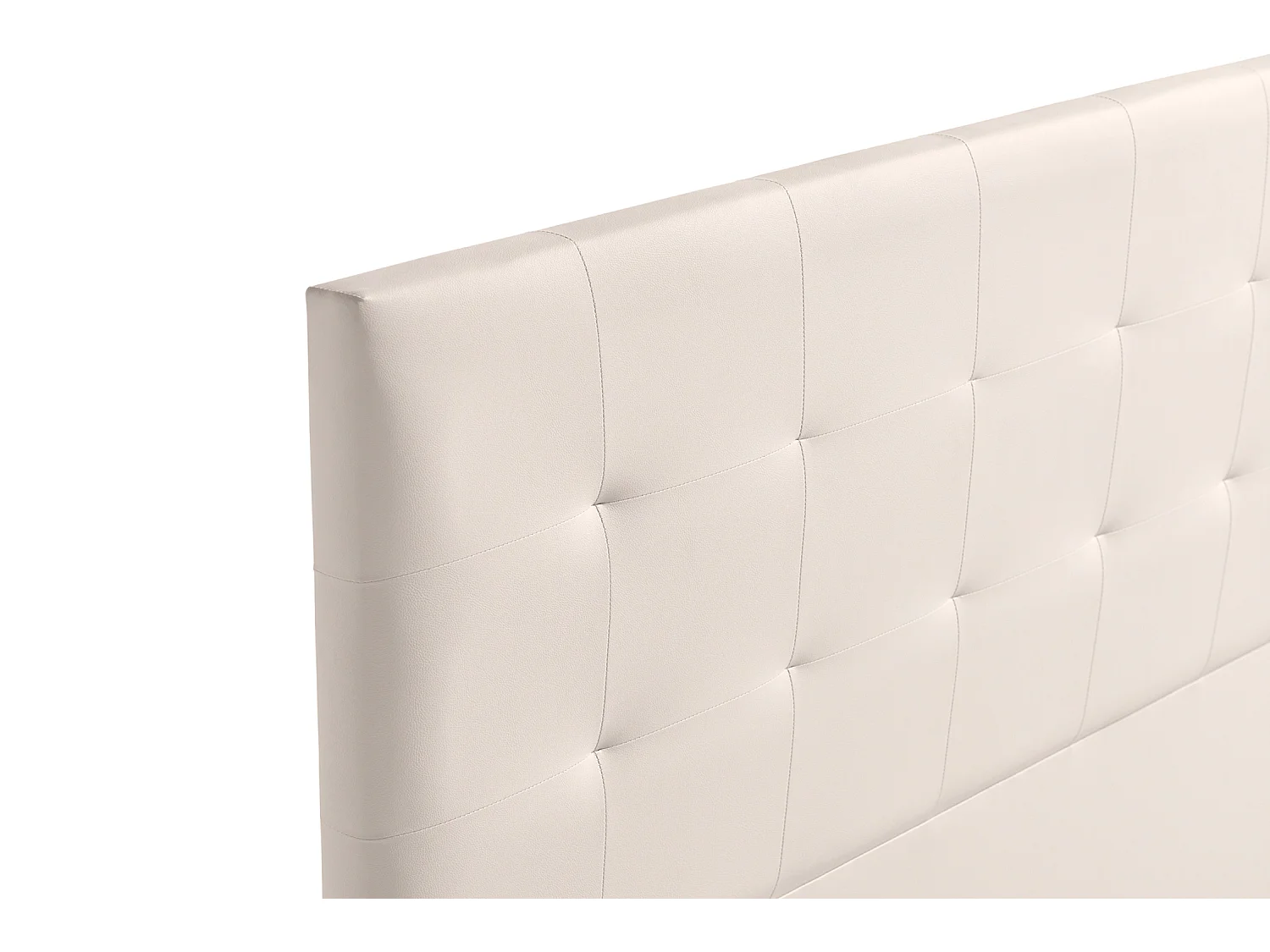 Cabeceira Estofada ATENEA Pele Sintética 190x120x8 cm - BEGE - Moonia