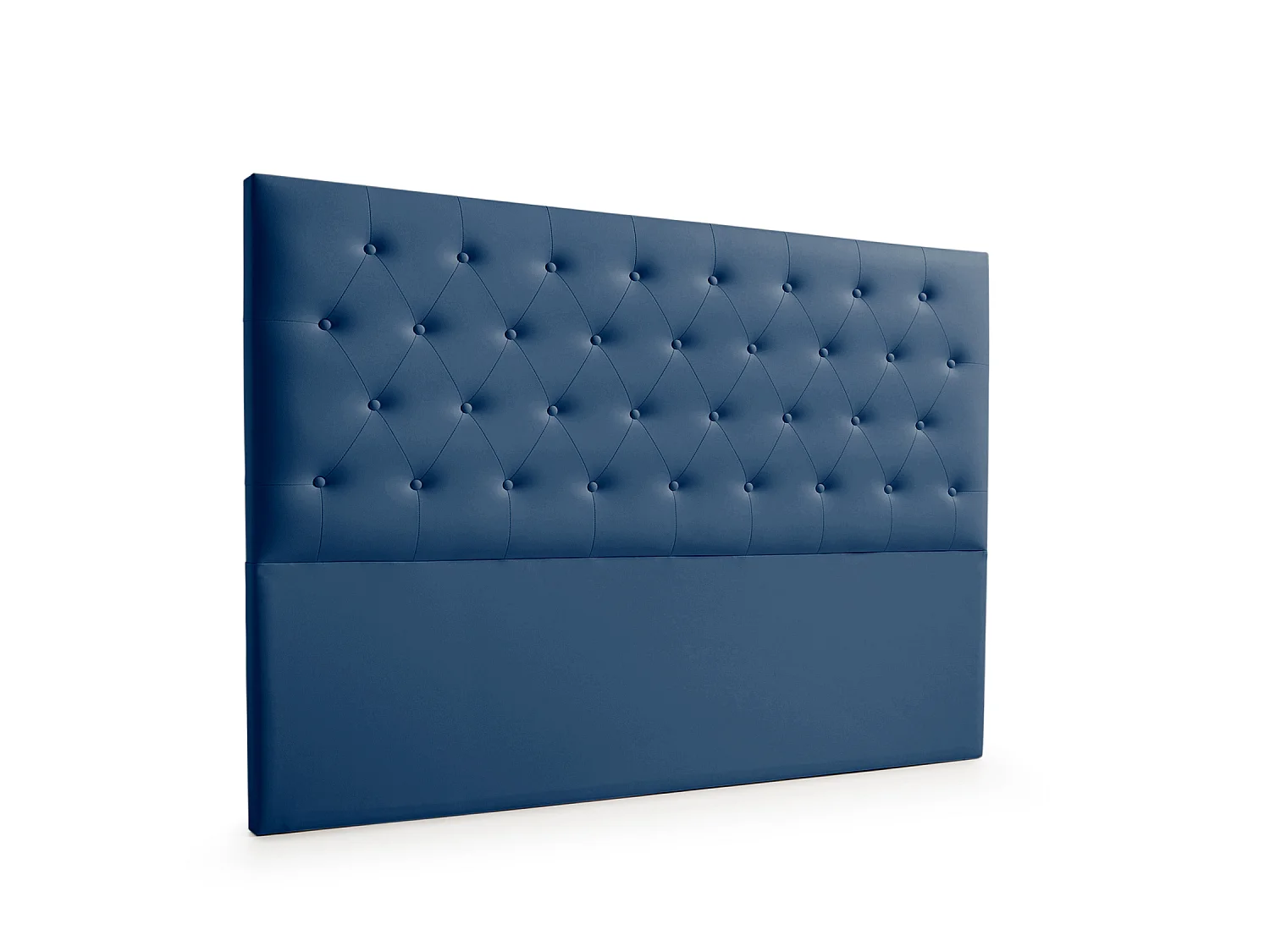 Cabeceira Estofada FERRARA Pele Sintética 90x120x8 cm - AZUL ESCURO - Moonia