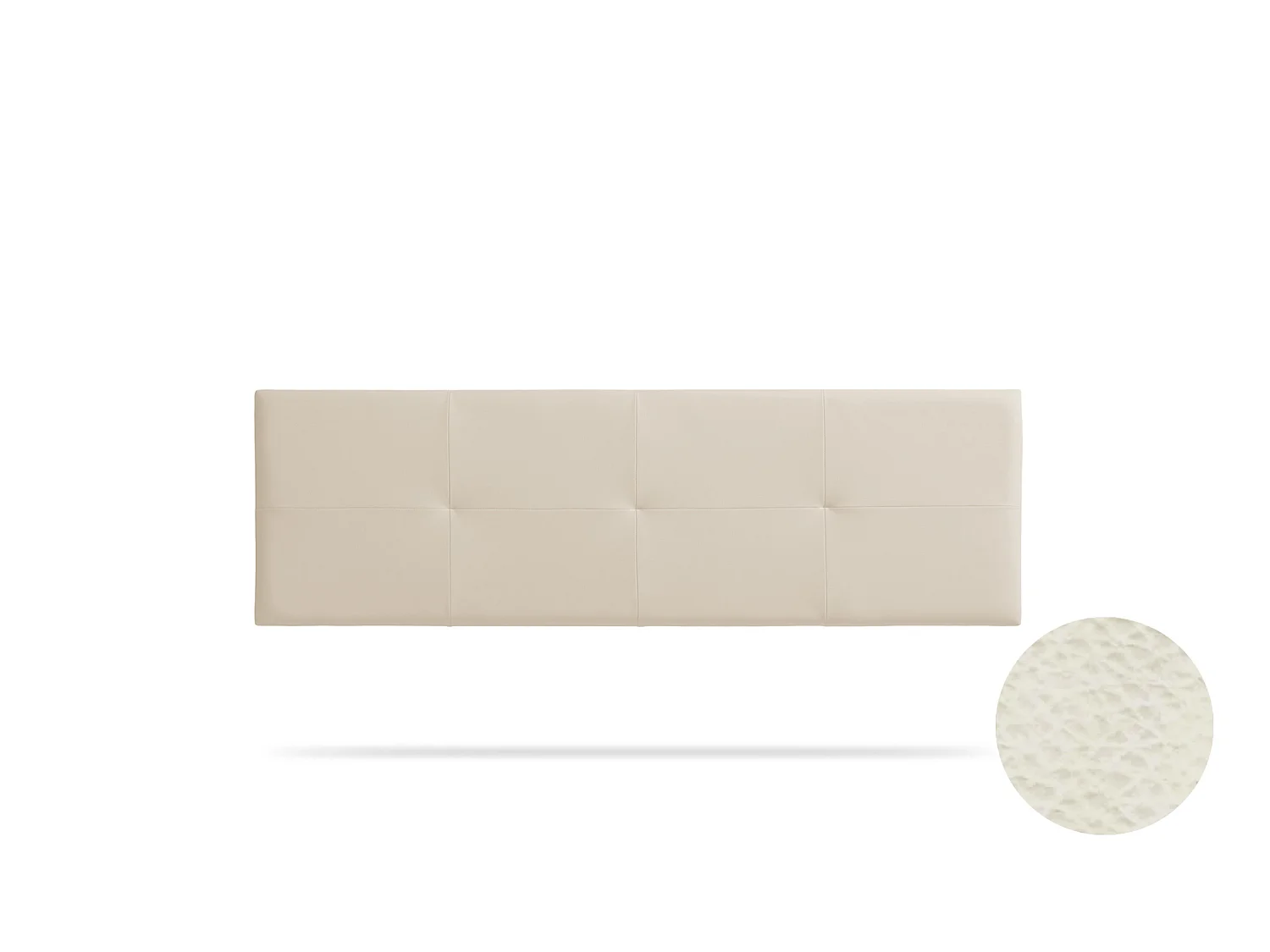 Hoofddeel Bekleed ALTEA Kunstleer 90x50x5 cm - Gebroken wit - Moonia