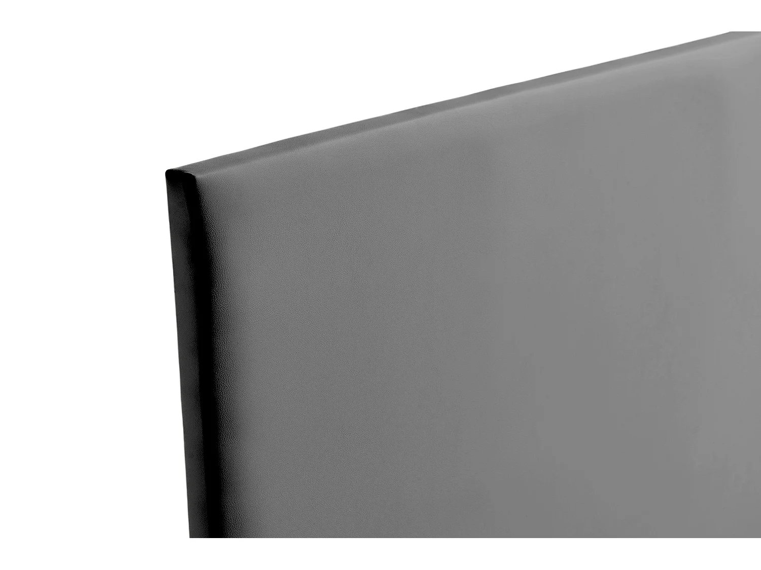 Cabeceira Estofada NEUS Pele Sintética 210x120x5 cm - CINZA ESCURO - Moonia