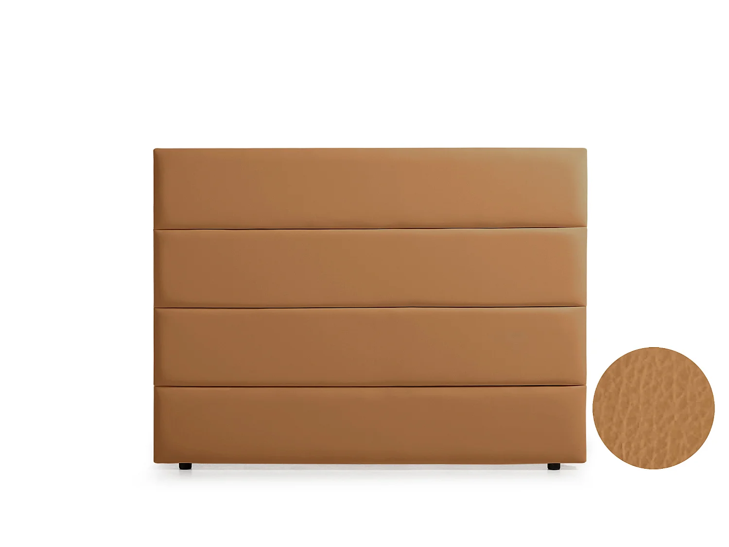 Cabeceira Estofada GENOVA Pele Sintética 145x120x8 cm - Branco escuro - Moonia