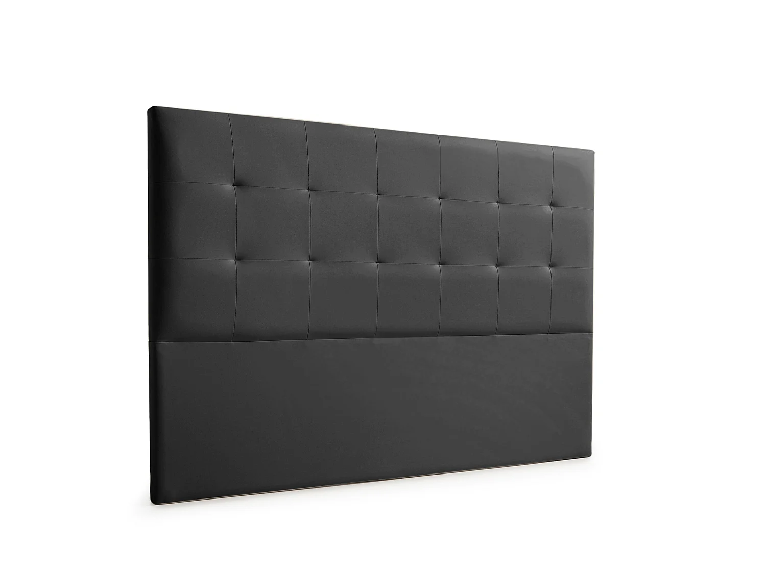 Cabeceira Estofada ATENEA Pele Sintética 170x120x8 cm - PRETO - Moonia