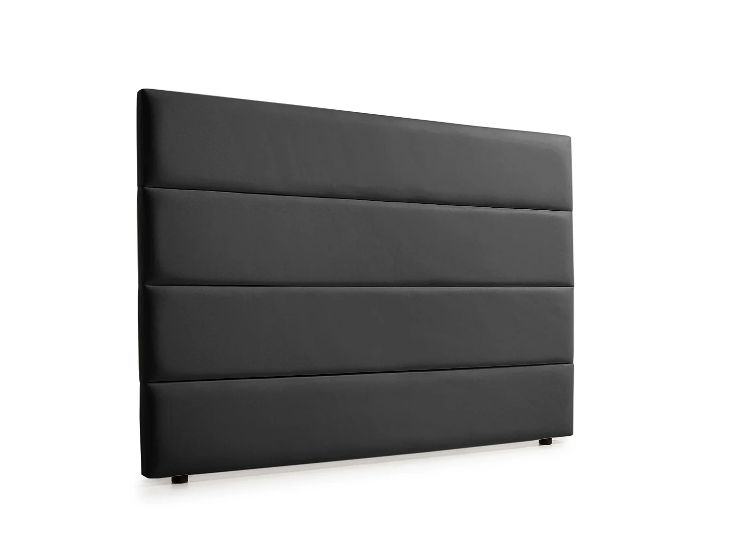 Cabeceira Estofada GENOVA Pele Sintética 210x120x8 cm - PRETO - Moonia