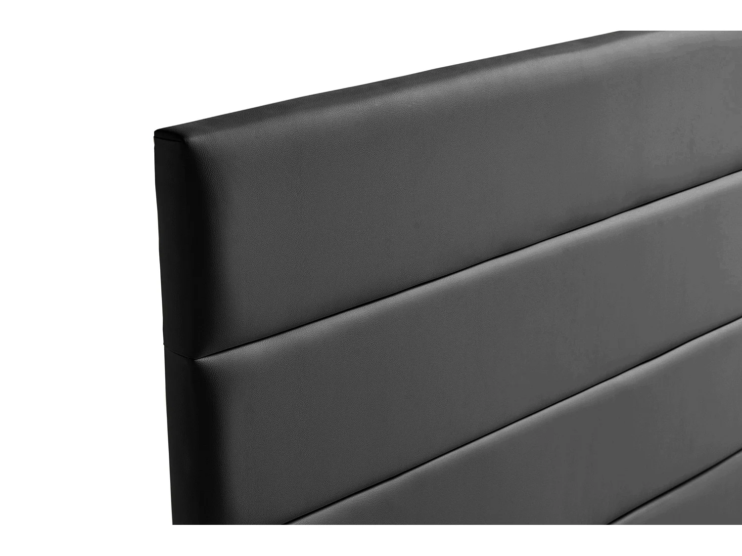 Cabeceira Estofada GENOVA Pele Sintética 115x120x8 cm - Prata - Moonia