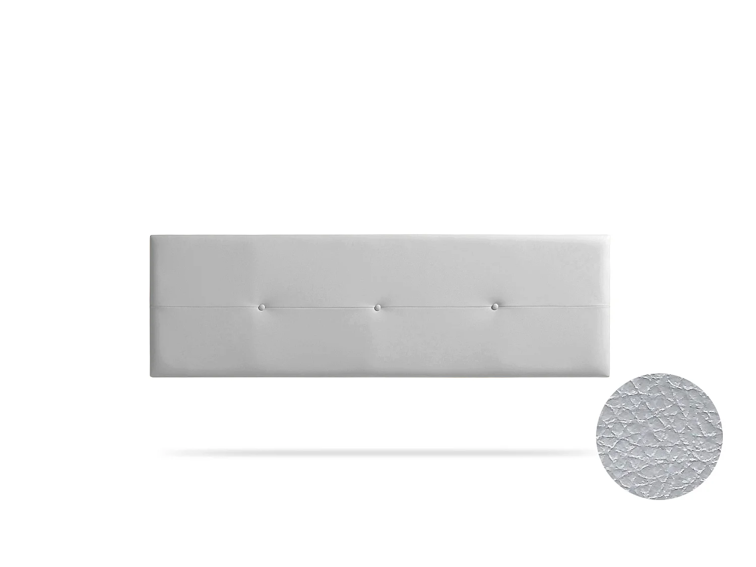 Hoofddeel Bekleed NAPOLI Kunstleer 90x50x5 cm - Zilver - Moonia