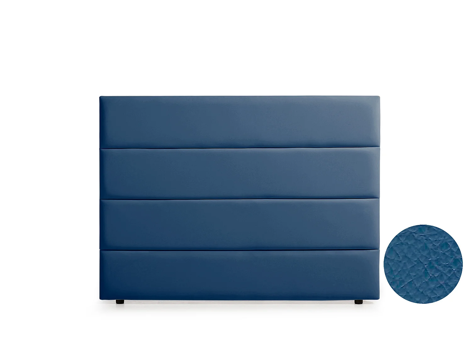Cabeceira Estofada GENOVA Pele Sintética 190x120x8 cm - AZUL ESCURO - Moonia