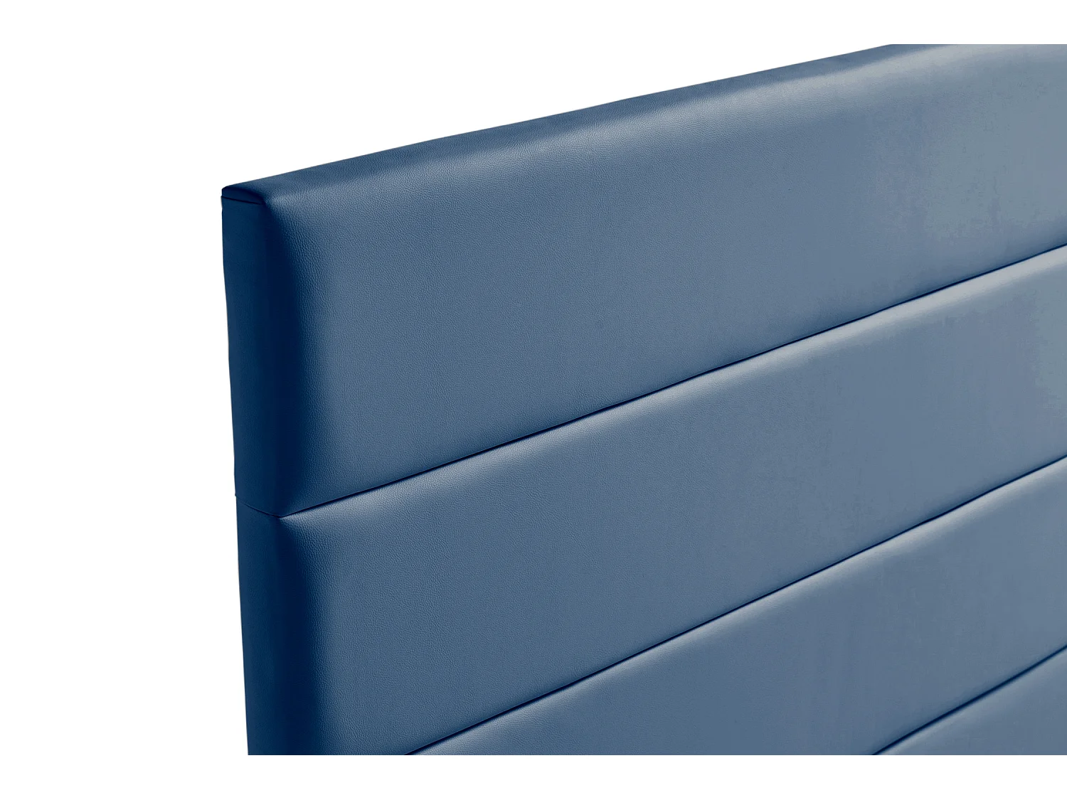 Cabeceira Estofada GENOVA Pele Sintética 190x120x8 cm - AZUL ESCURO - Moonia