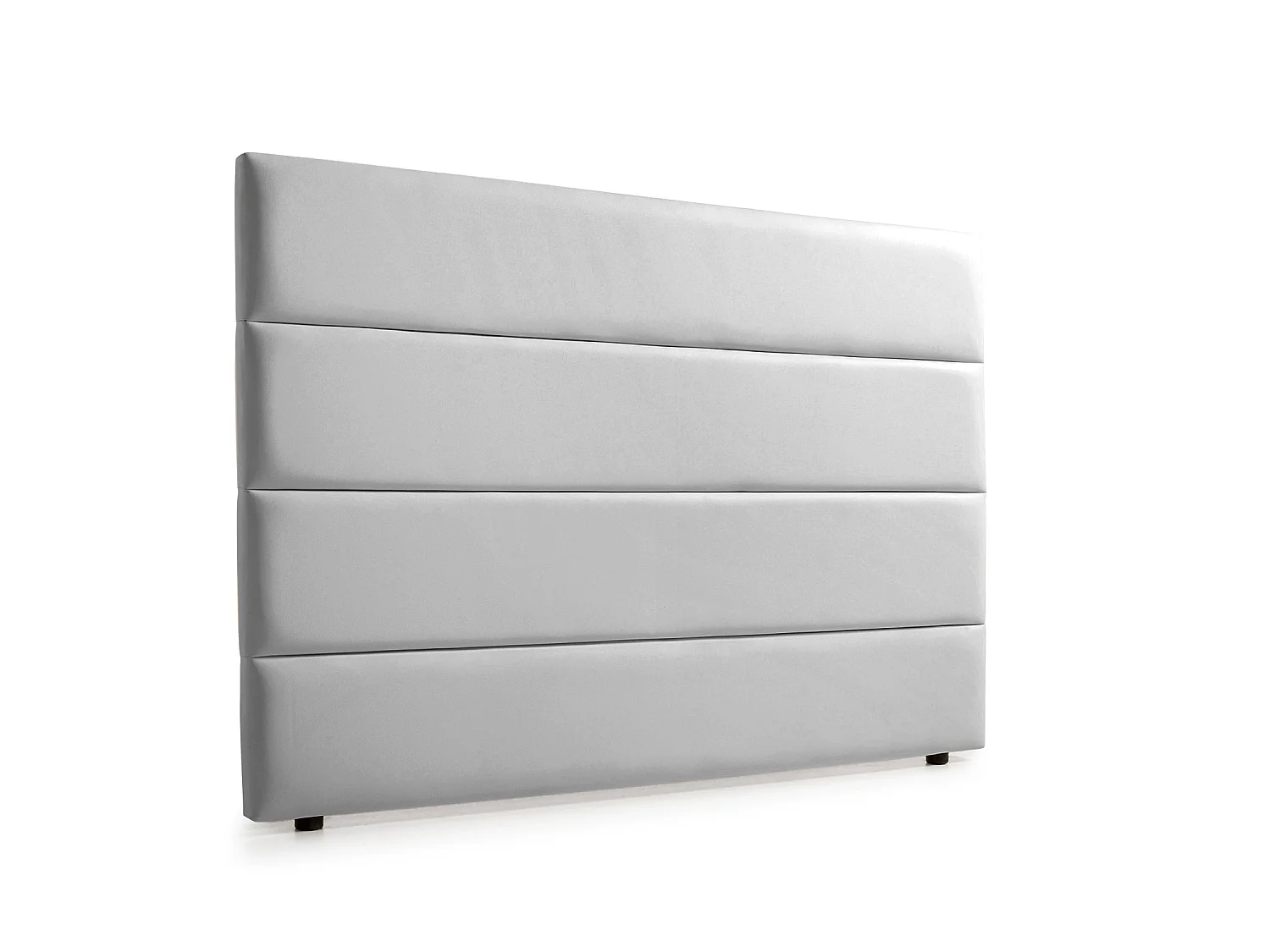 Cabeceira Estofada GENOVA Pele Sintética 170x120x8 cm - Prata - Moonia