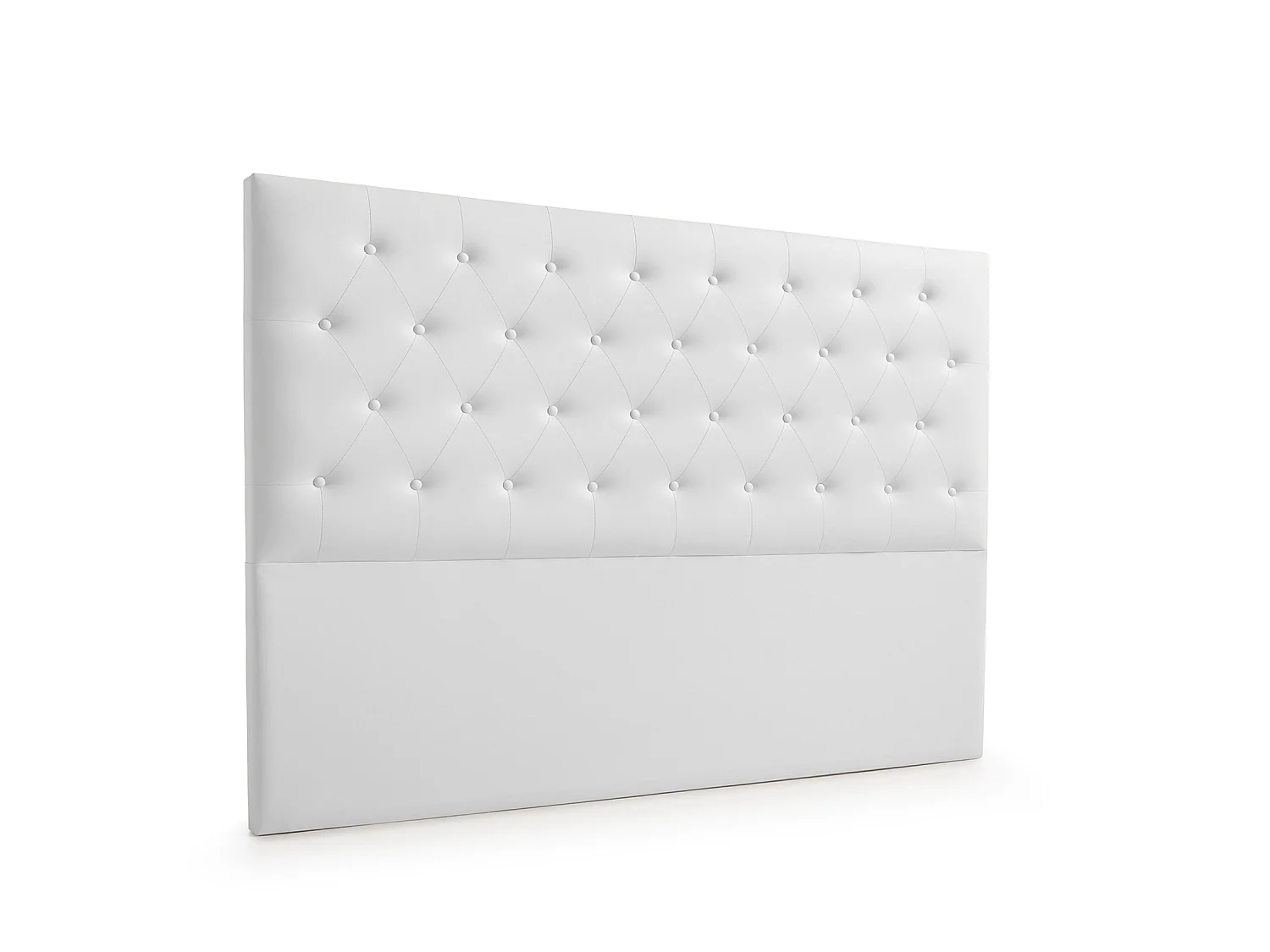 Cabeceira Estofada FERRARA Pele Sintética 220x120x8 cm - BRANCO - Moonia