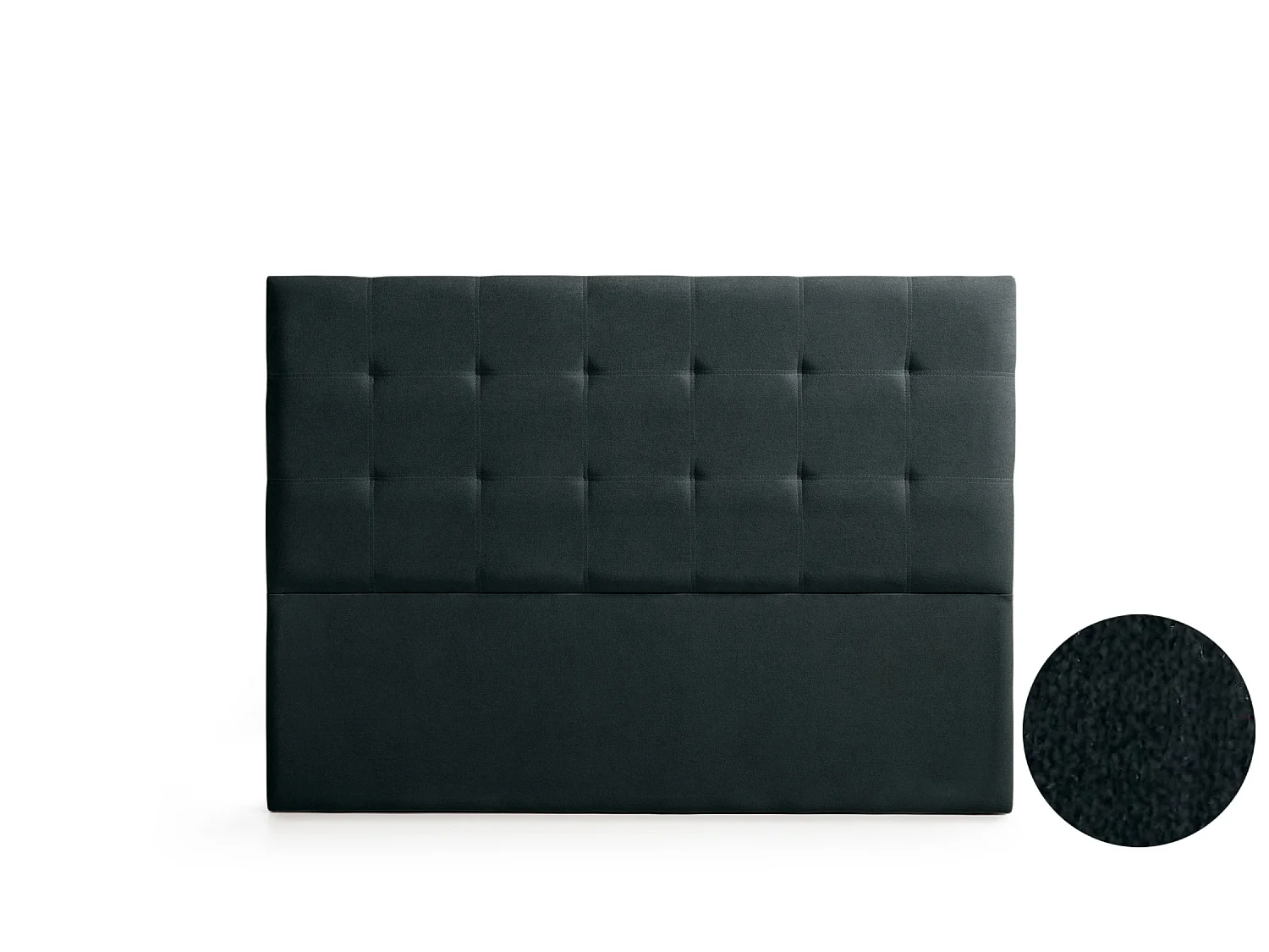 Cabeceira Estofada ASTORIA Aqualine 100x120x8 cm - PRETO - Moonia
