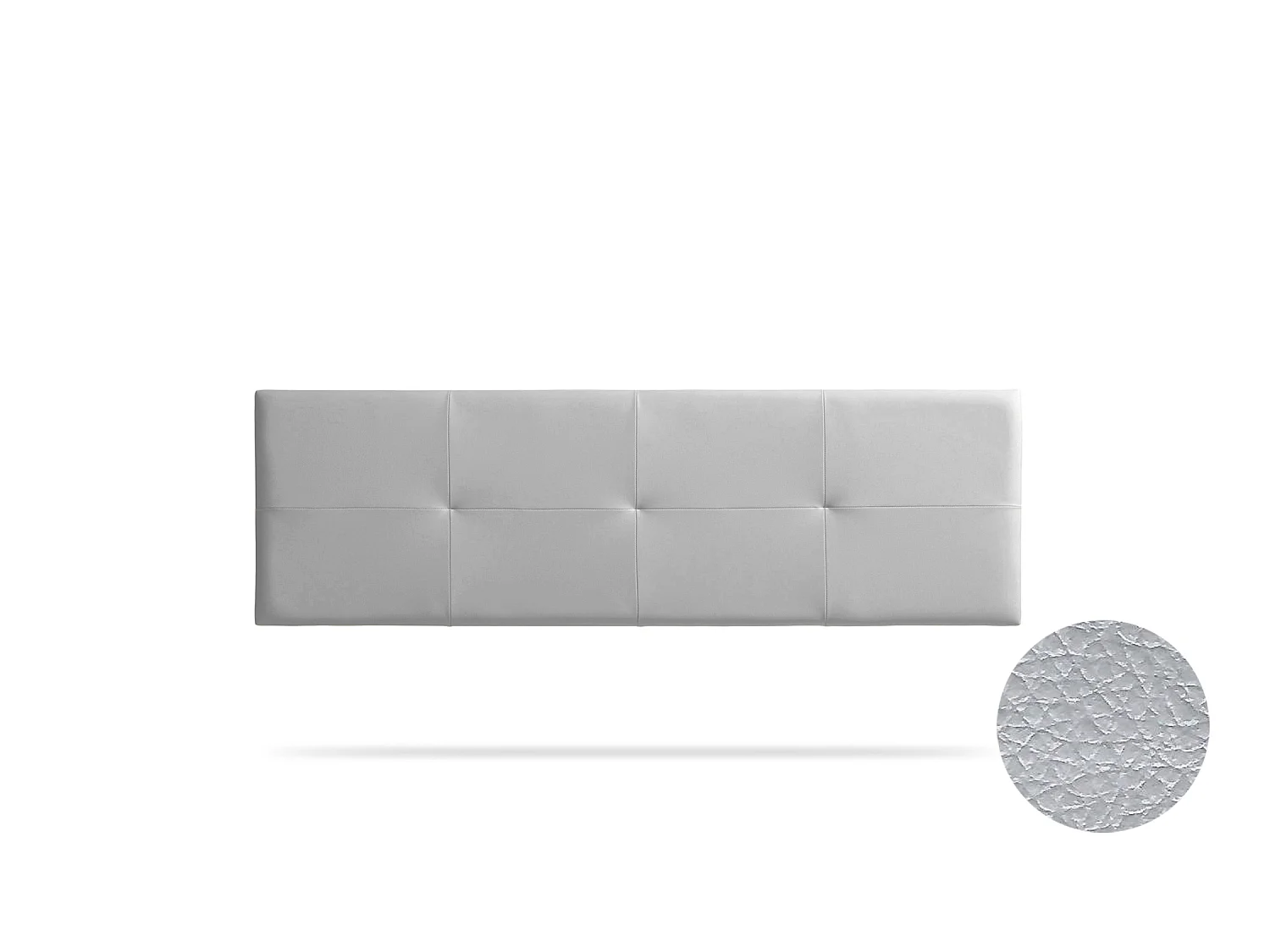 Hoofddeel Bekleed ALTEA Kunstleer 145x50x5 cm - Zilver - Moonia