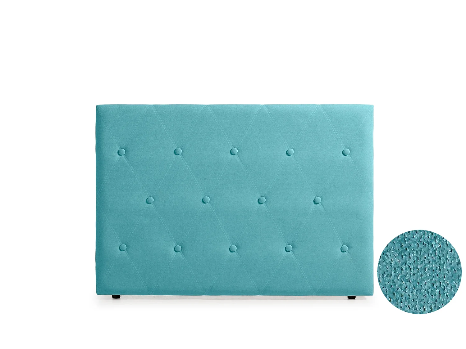 Cabeceira Estofada VENICE Aqualine 145x115x12 cm - TURQUESA - Moonia