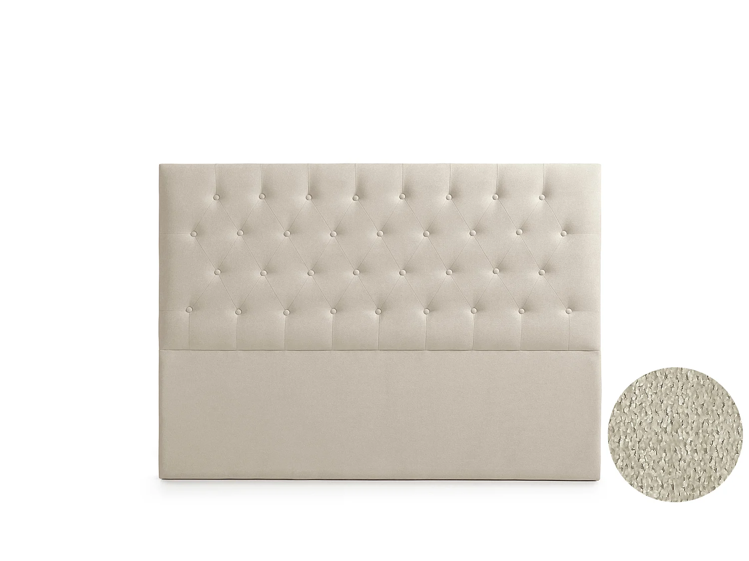 Cabeceira Estofada FERRARA Aqualine 190x120x8 cm - Bege Torrado - Moonia