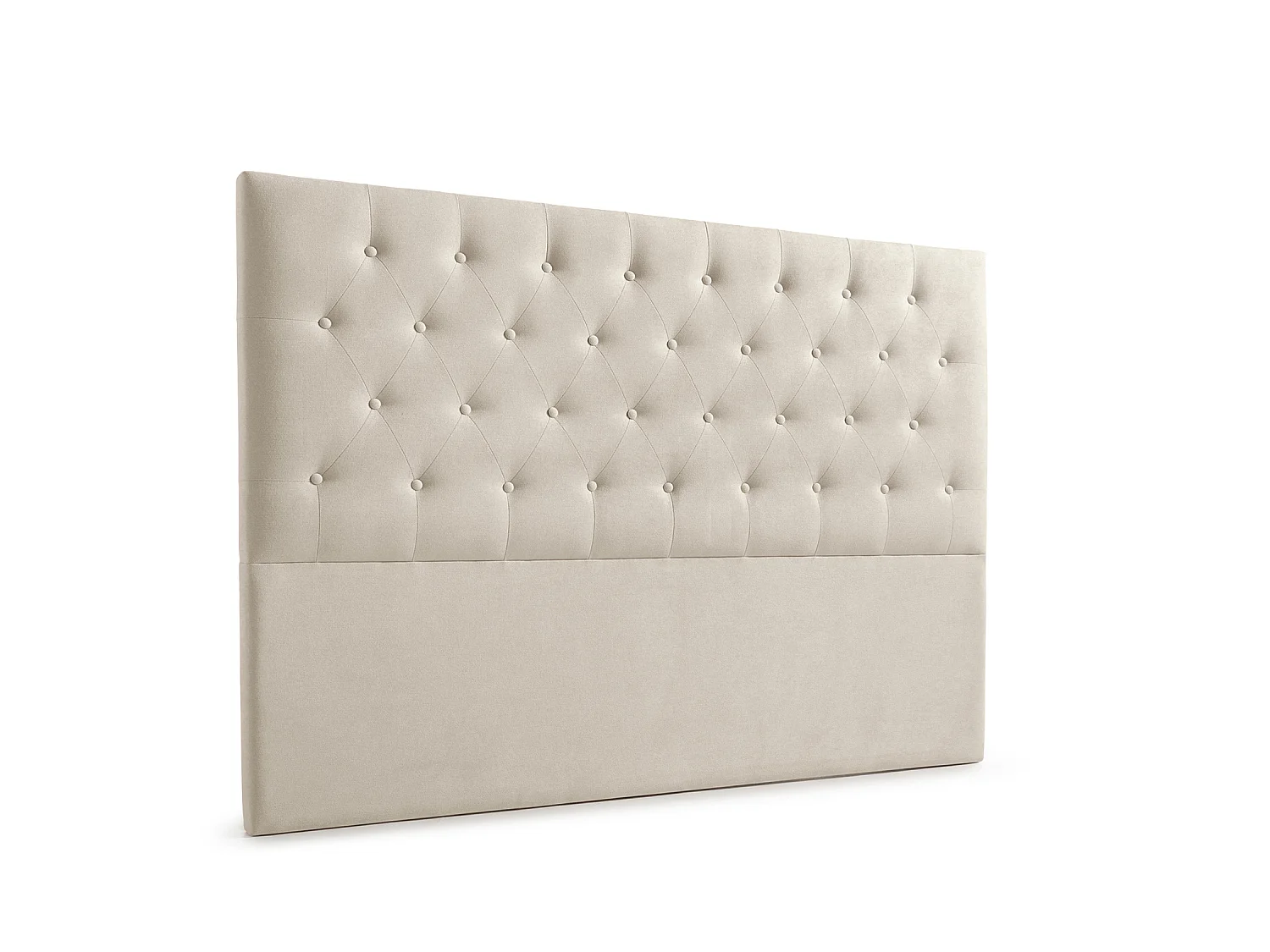 Cabeceira Estofada FERRARA Aqualine 190x120x8 cm - Bege Torrado - Moonia