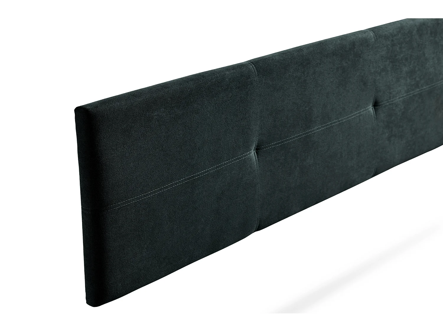 Cabeceira Estofada ALMA Aqualine 220x50x5 cm - PRETO - Moonia