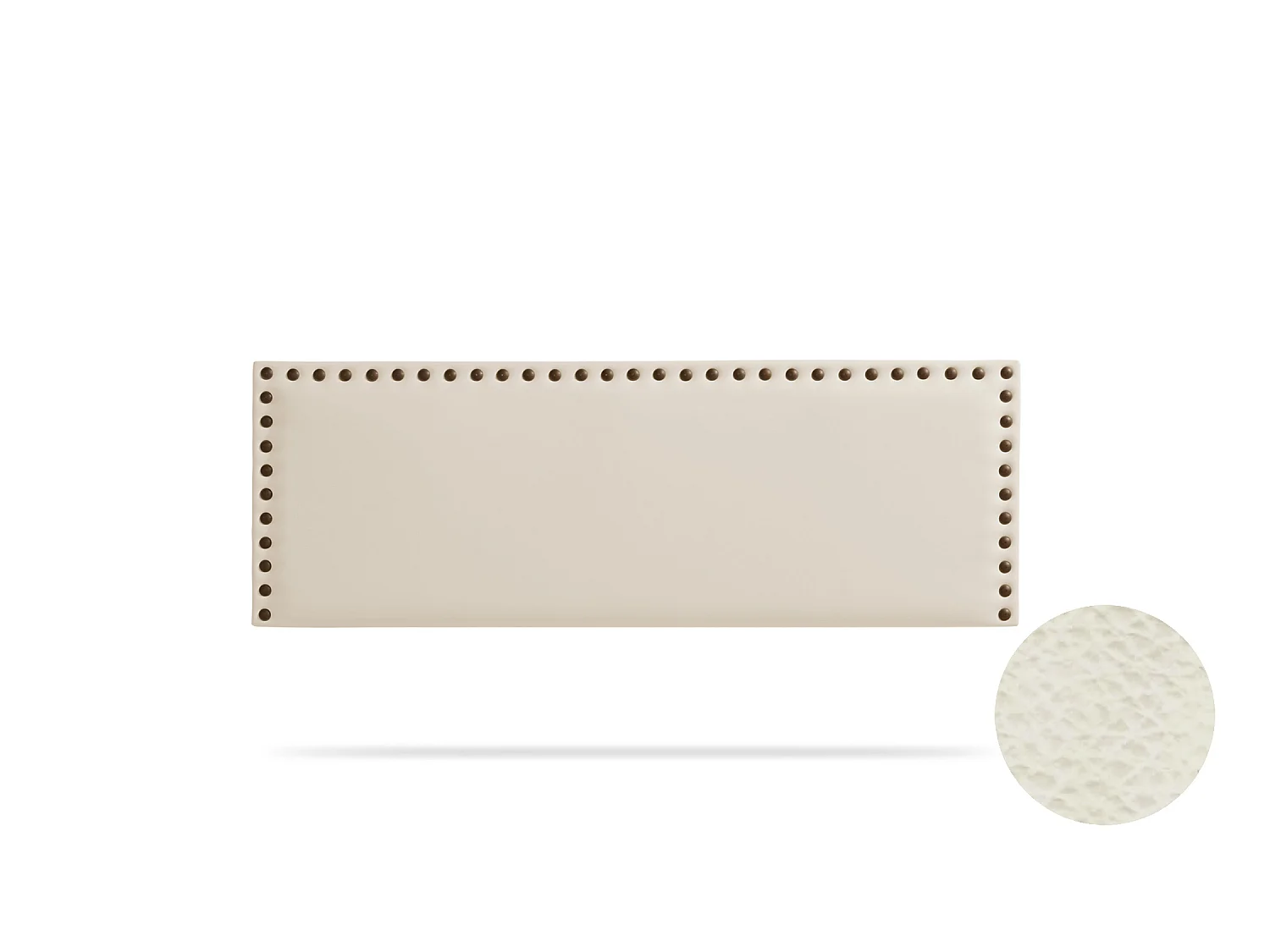 Hoofddeel Bekleed MODENA Kunstleer 90x55x8 cm - Gebroken wit - Moonia