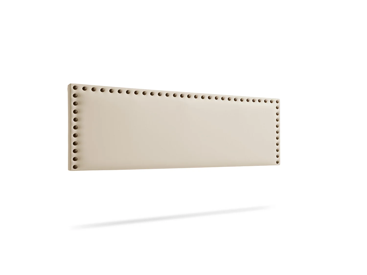 Hoofddeel Bekleed MODENA Kunstleer 90x55x8 cm - Gebroken wit - Moonia