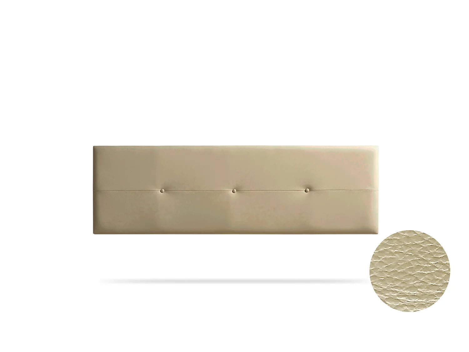 Hoofddeel Bekleed NAPOLI Kunstleer 90x50x5 cm - Gouden - Moonia