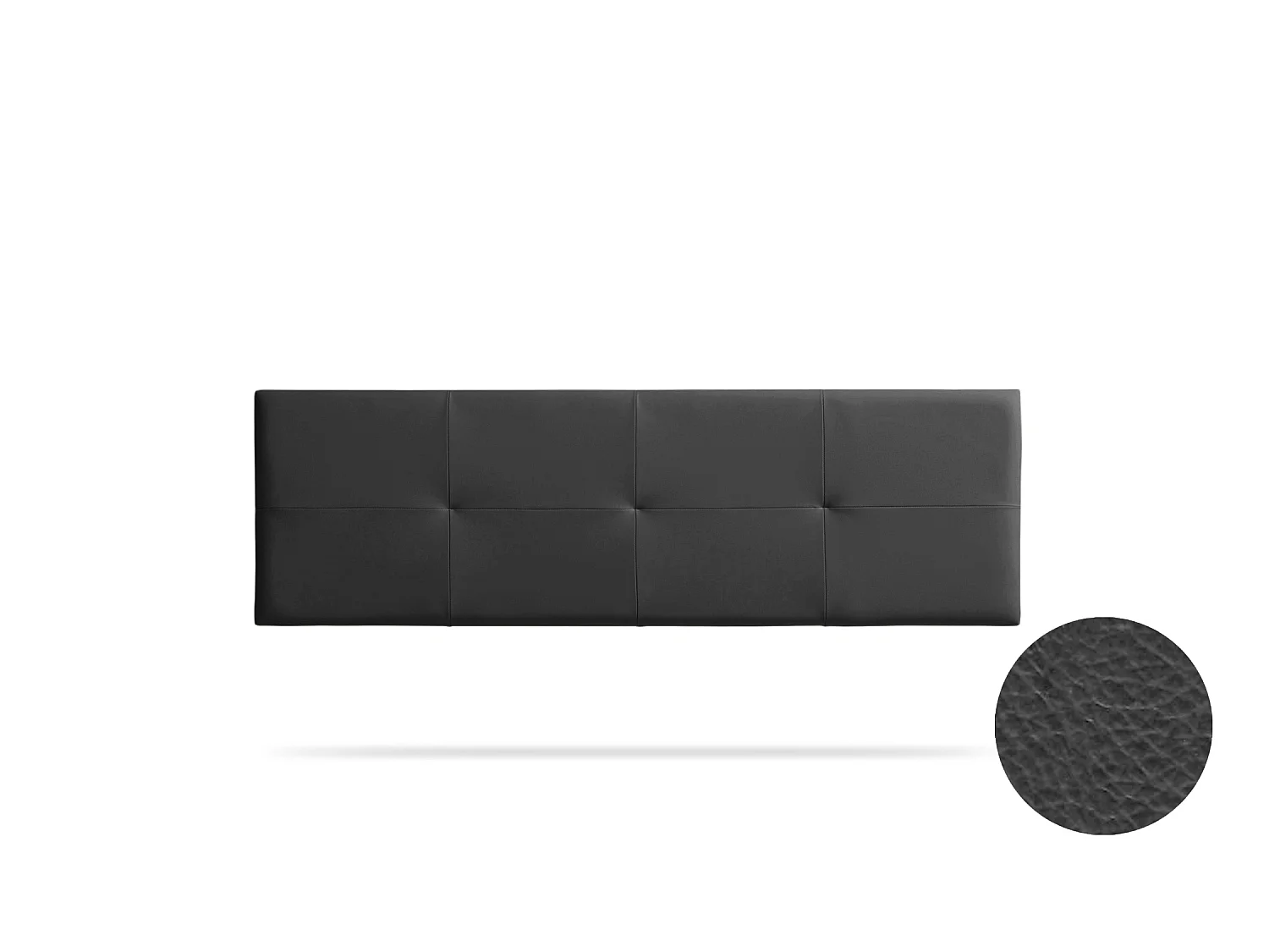 Hoofddeel Bekleed ALTEA Kunstleer 100x50x5 cm - Zwart - Moonia