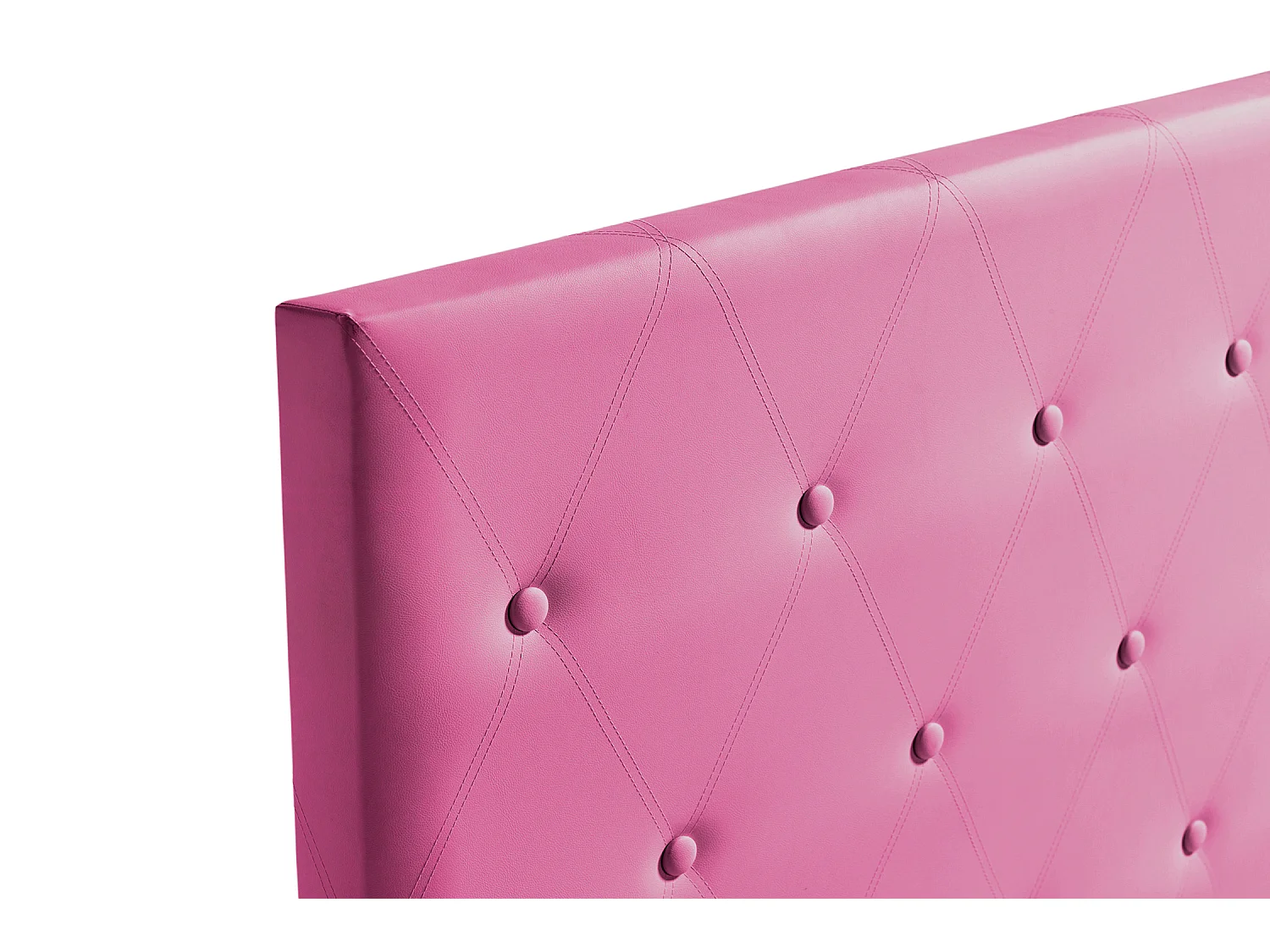 Cabeceira Estofada VENICE Pele Sintética 145x115x12 cm - ROSA - Moonia