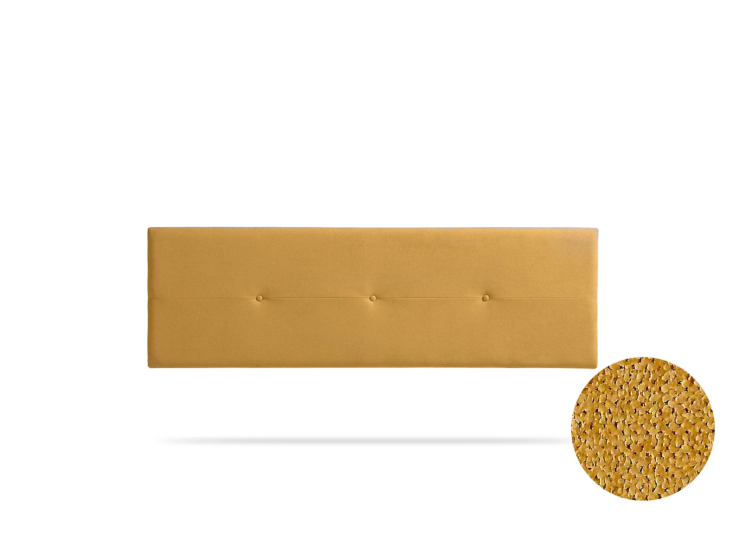 Tête de Lit Tapisée NAPOLI Aqualine 100x50x5 cm - Moutarde - Moonia