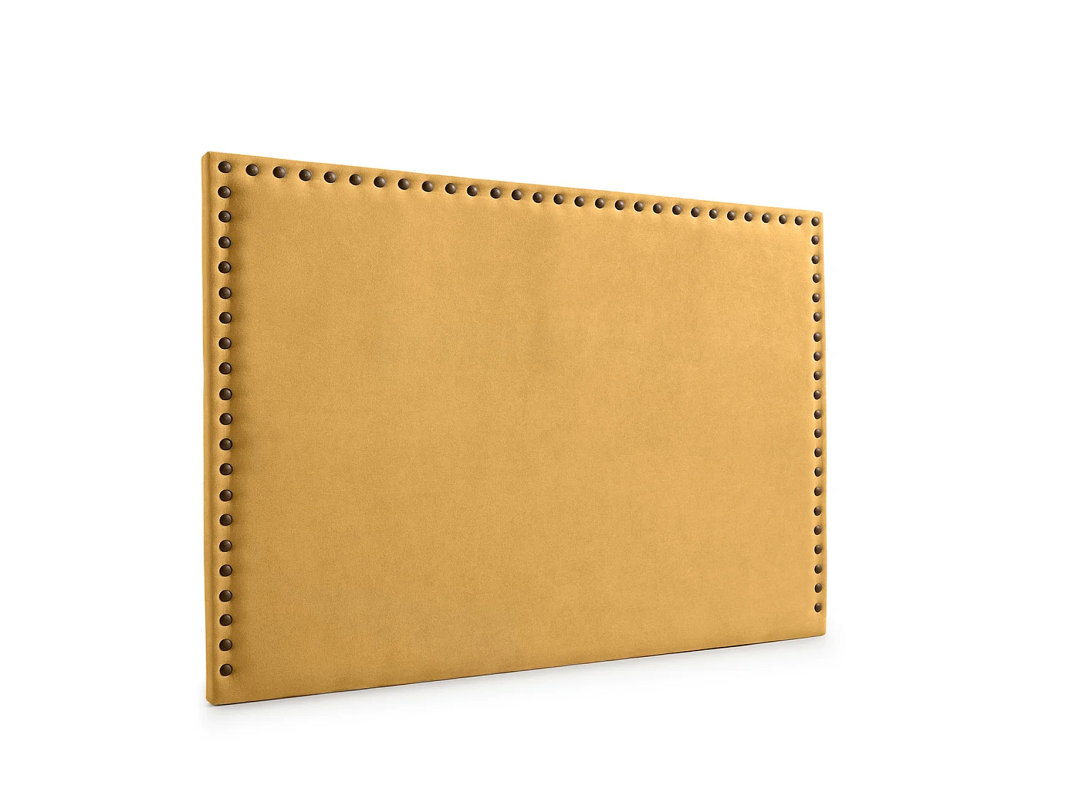 Cabeceira Estofada MODENA DUO Aqualine 130x120x8 cm - MOSTARDA - Moonia