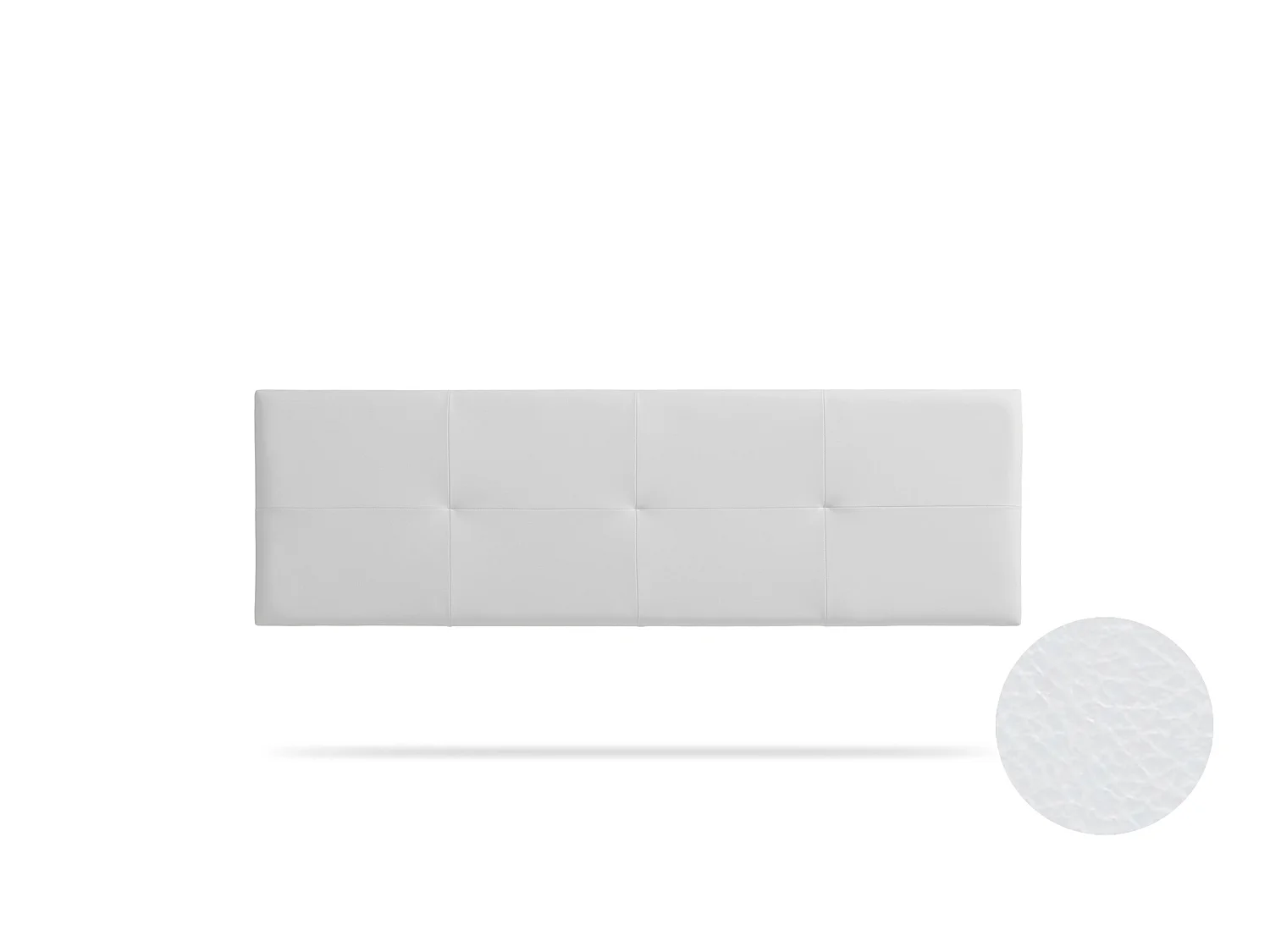 Hoofddeel Bekleed ALTEA Kunstleer 160x50x5 cm - Wit - Moonia