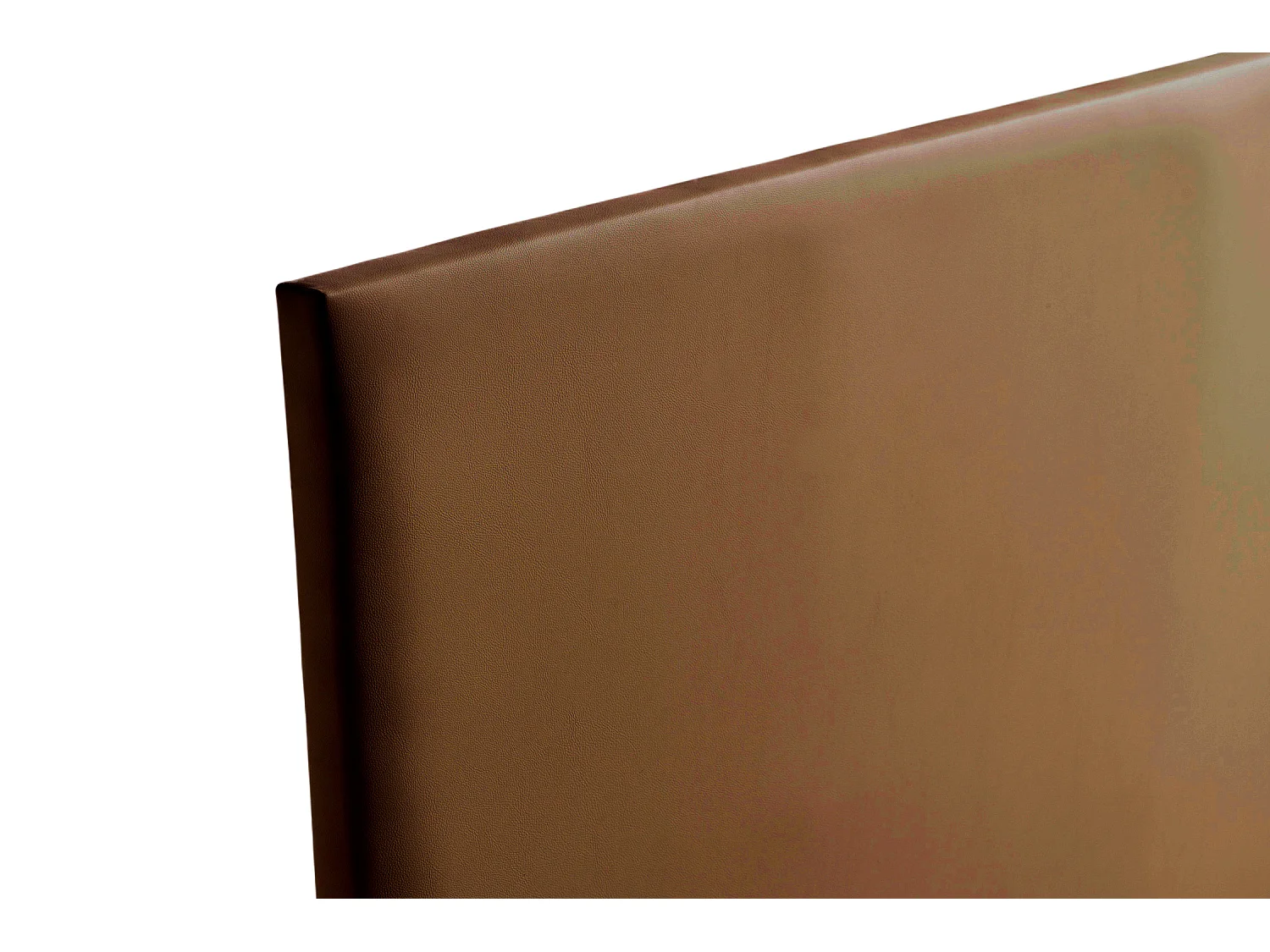 Cabeceira Estofada NEUS Pele Sintética 100x120x5 cm - Castanho - Moonia