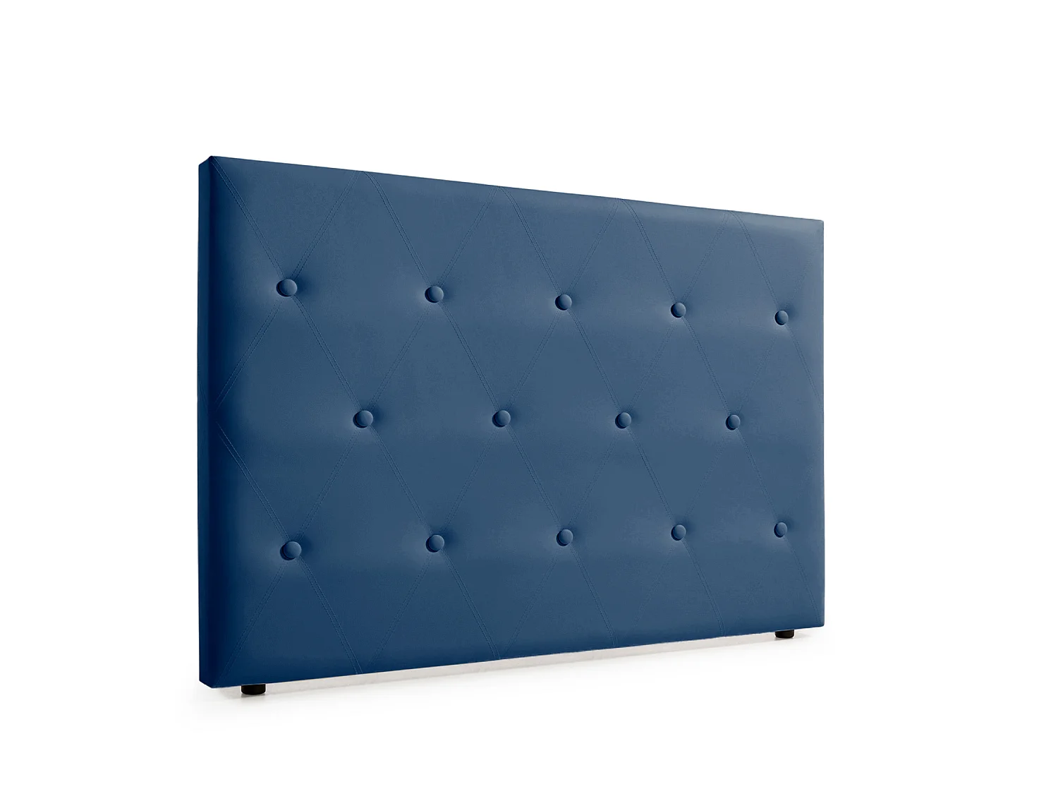 Cabeceira Estofada VENICE Pele Sintética 170x115x12 cm - AZUL ESCURO - Moonia