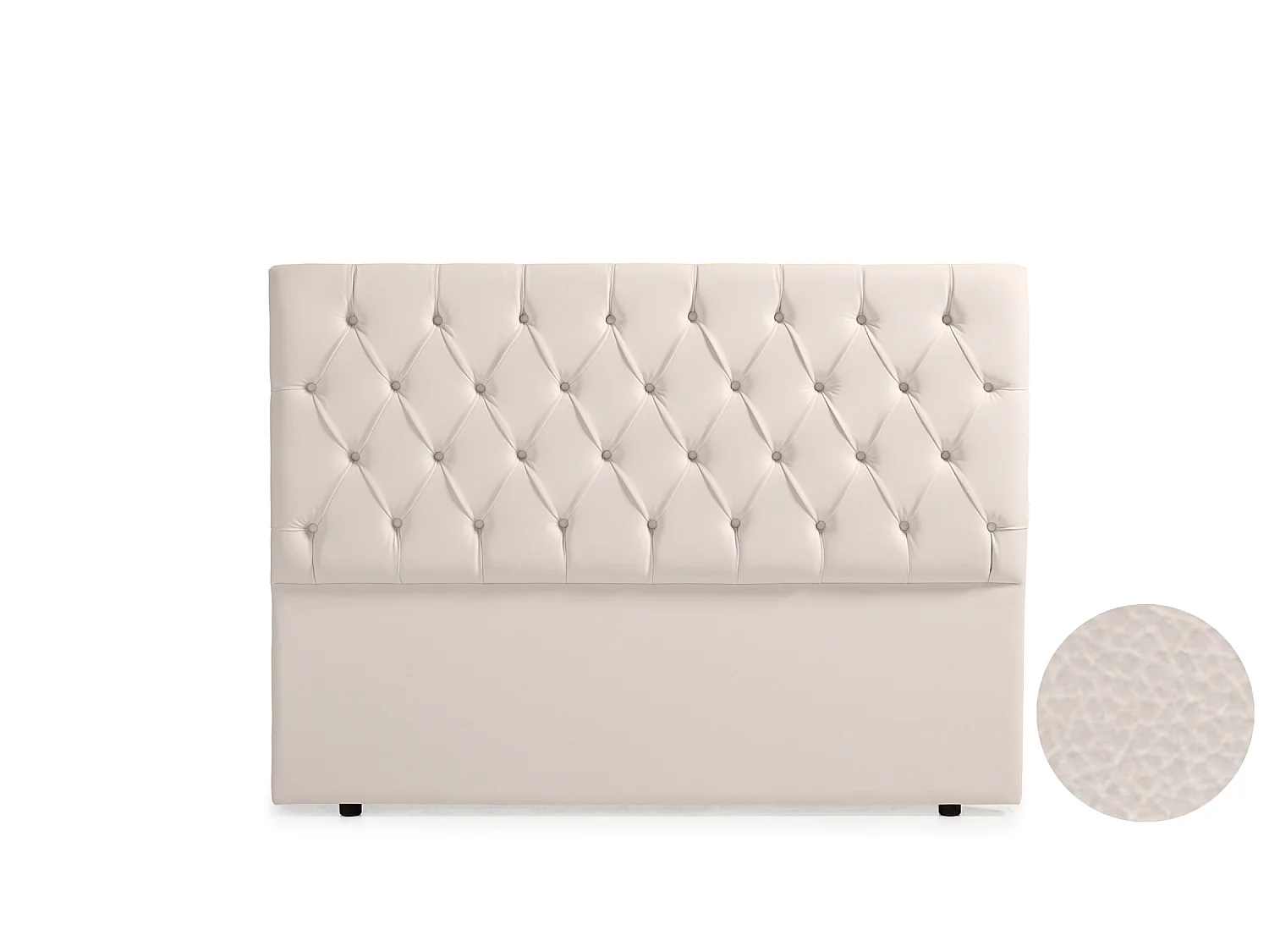 Cabeceira Estofada CAPRI Pele Sintética 170x120x12 cm - BEGE - Moonia