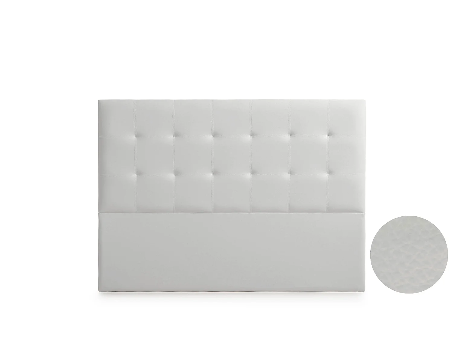 Cabeceira Estofada ASTORIA Pele Sintética 190x120x8 cm - CINZA CLARO - Moonia