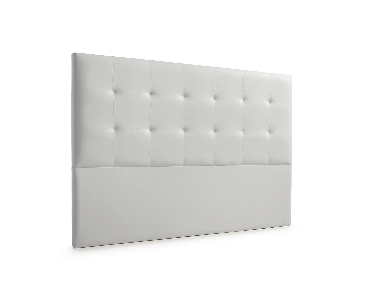 Cabeceira Estofada ASTORIA Pele Sintética 190x120x8 cm - CINZA CLARO - Moonia