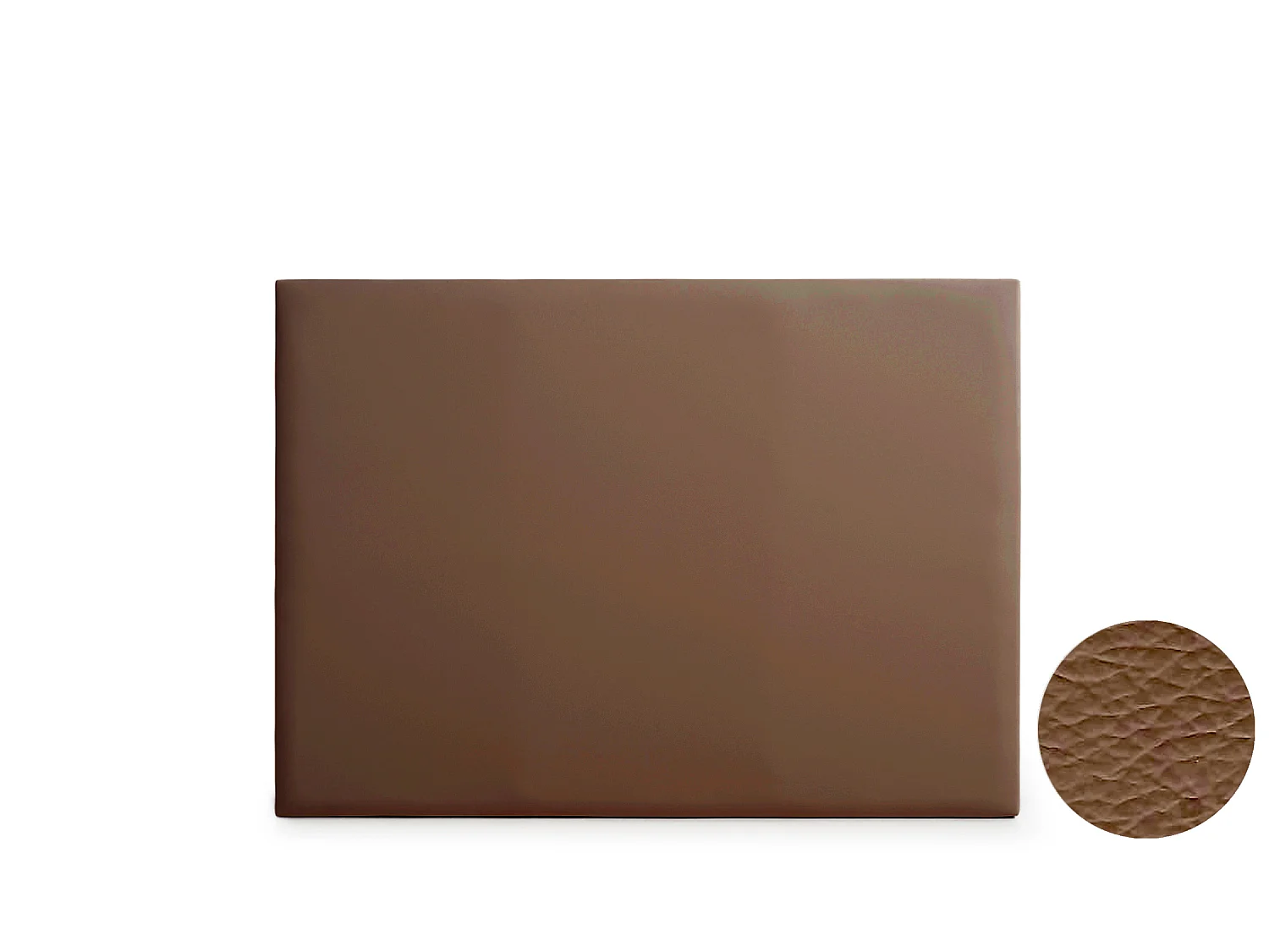 Cabeceira Estofada NEUS Pele Sintética 160x120x5 cm - Castanho - Moonia