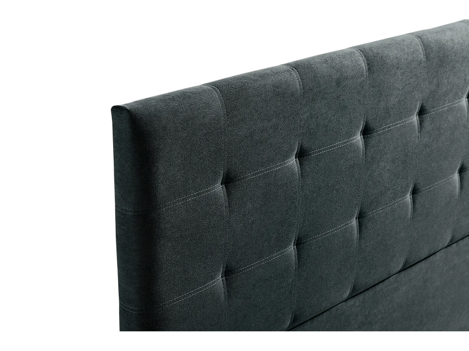 Cabeceira Estofada ASTORIA Aqualine 115x120x8 cm - PRETO - Moonia