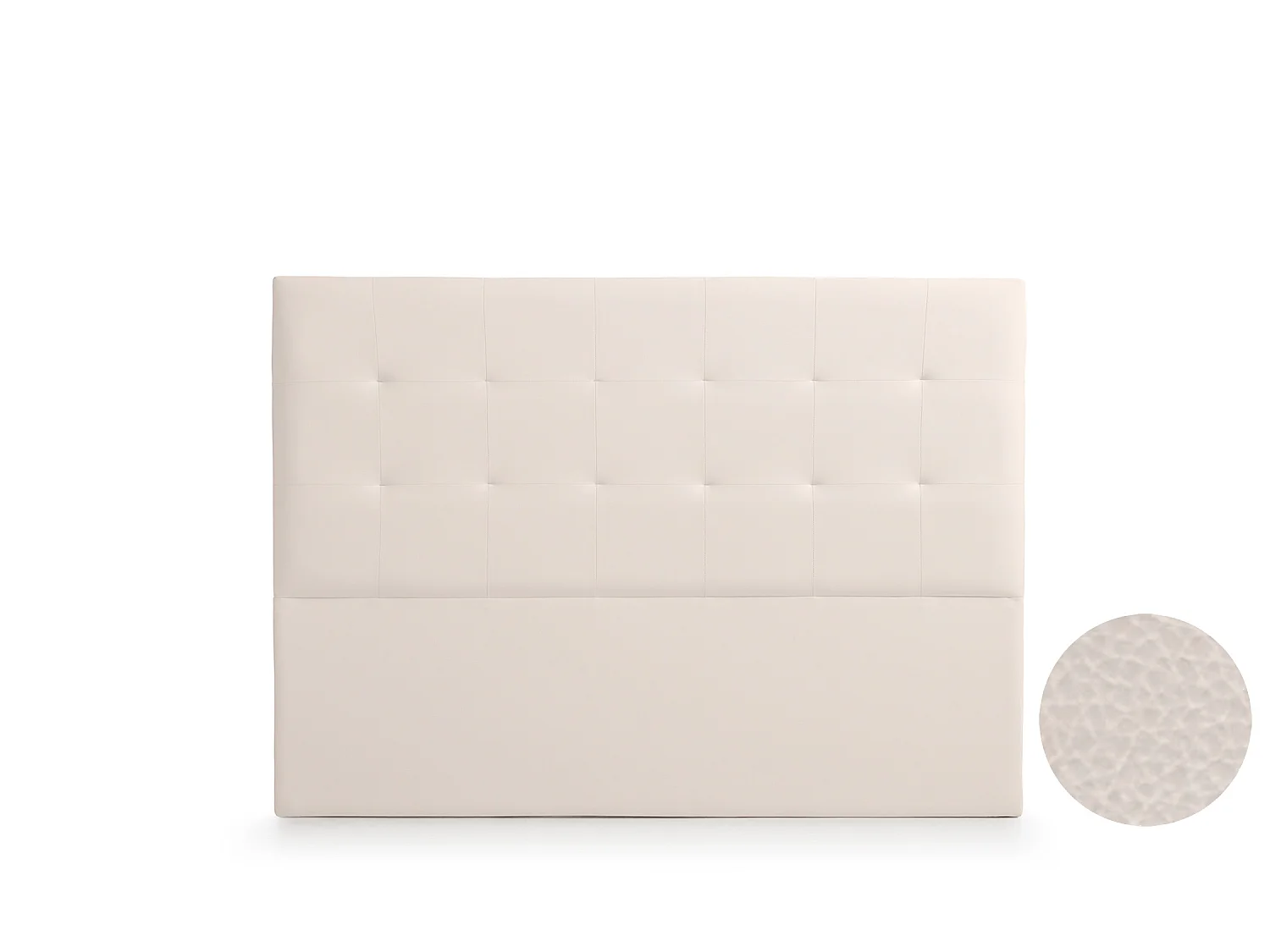 Cabeceira Estofada ATENEA Pele Sintética 210x120x8 cm - BEGE - Moonia