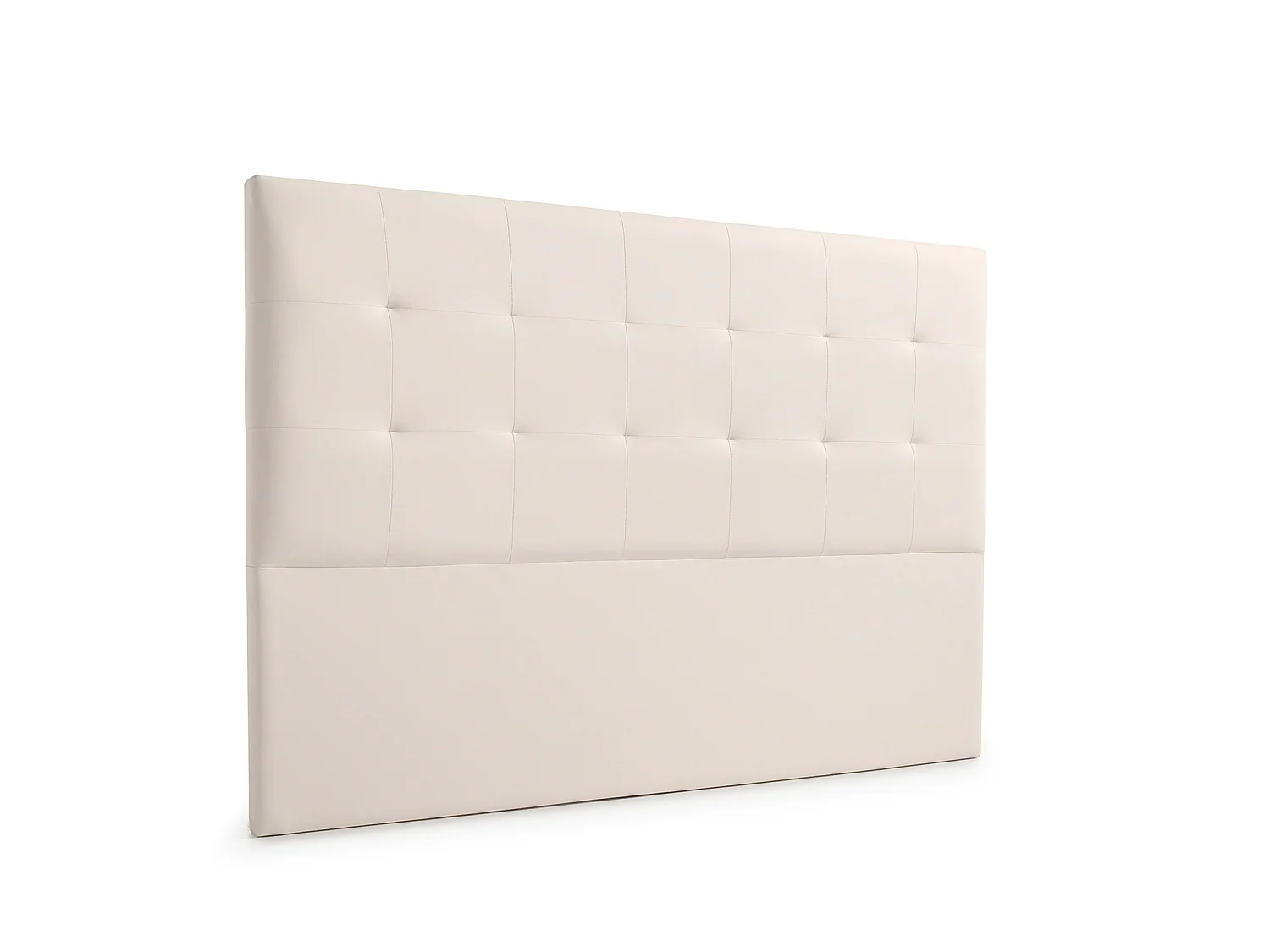 Cabeceira Estofada ATENEA Pele Sintética 210x120x8 cm - BEGE - Moonia