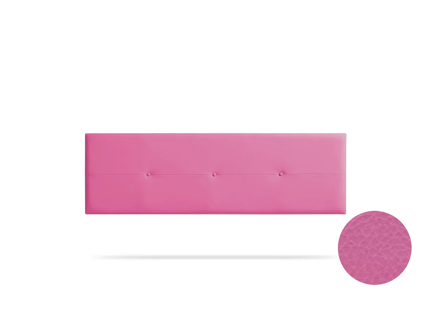 Hoofddeel Bekleed NAPOLI Kunstleer 160x50x5 cm - Roze - Moonia