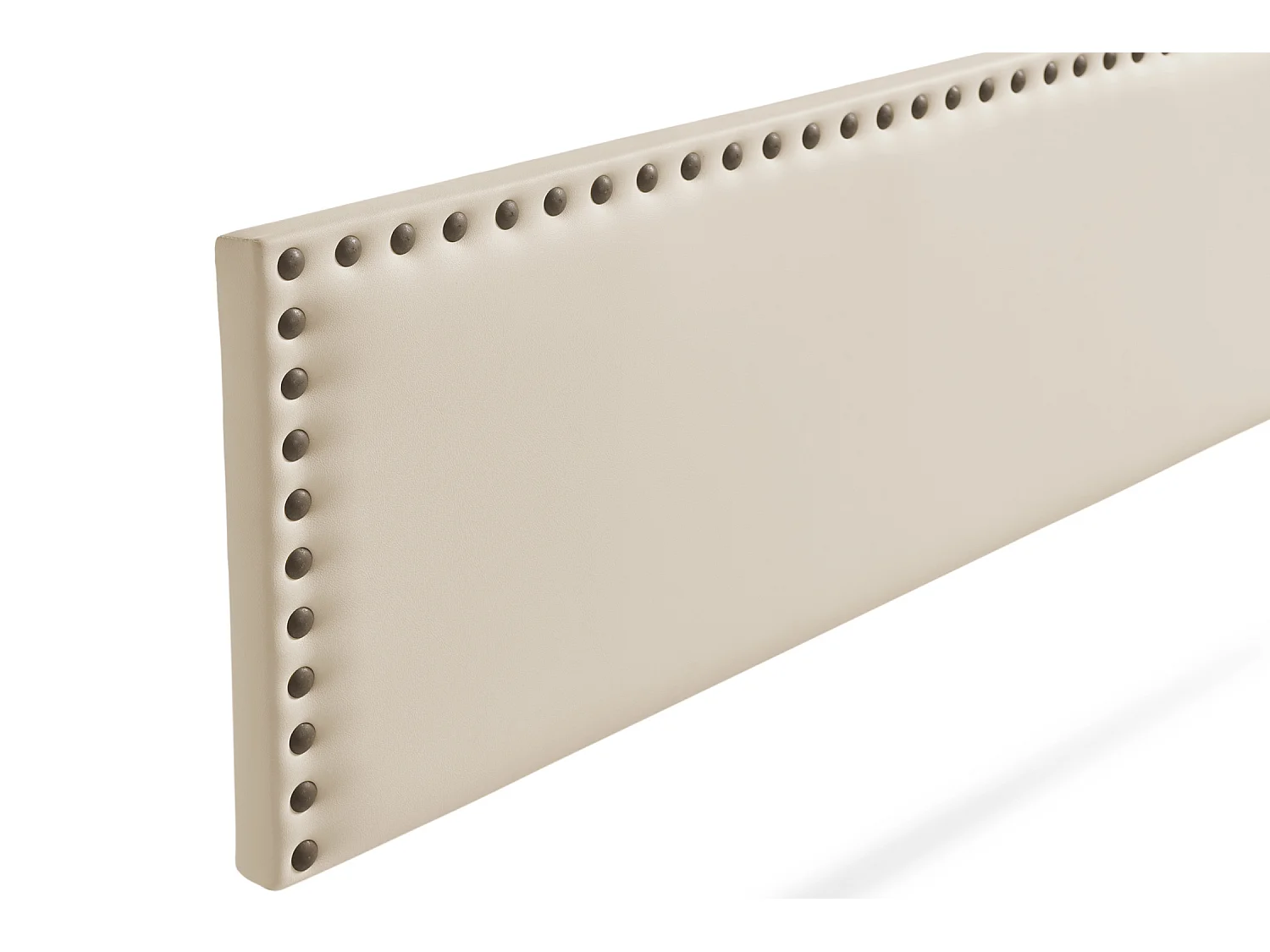 Hoofddeel Bekleed MODENA Kunstleer 145x55x8 cm - Gebroken wit - Moonia