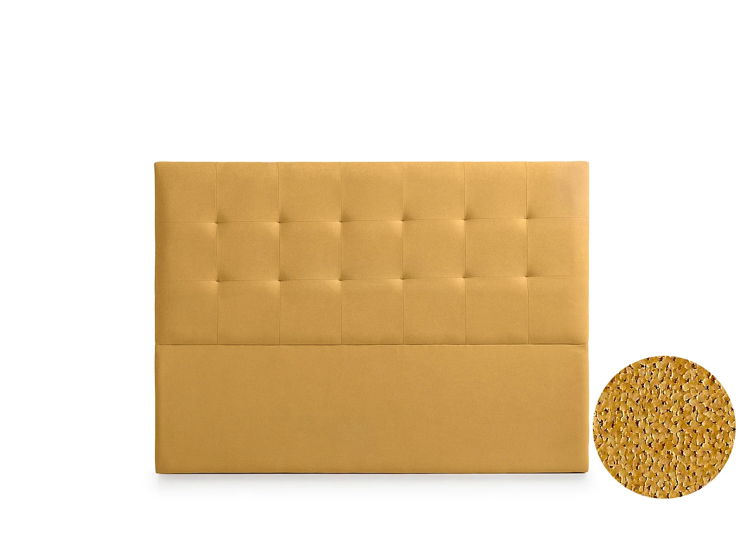 Cabeceira Estofada ATENEA Aqualine 220x120x8 cm - MOSTARDA - Moonia