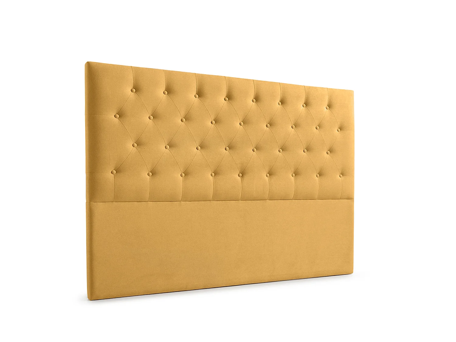 Cabeceira Estofada FERRARA Aqualine 220x120x8 cm - MOSTARDA - Moonia