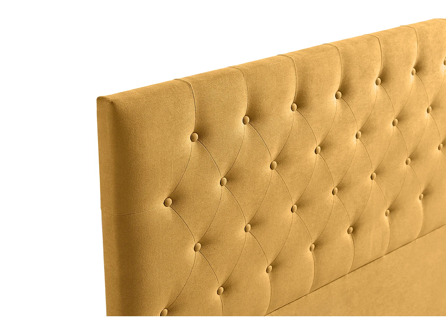 Cabeceira Estofada FERRARA Aqualine 220x120x8 cm - MOSTARDA - Moonia