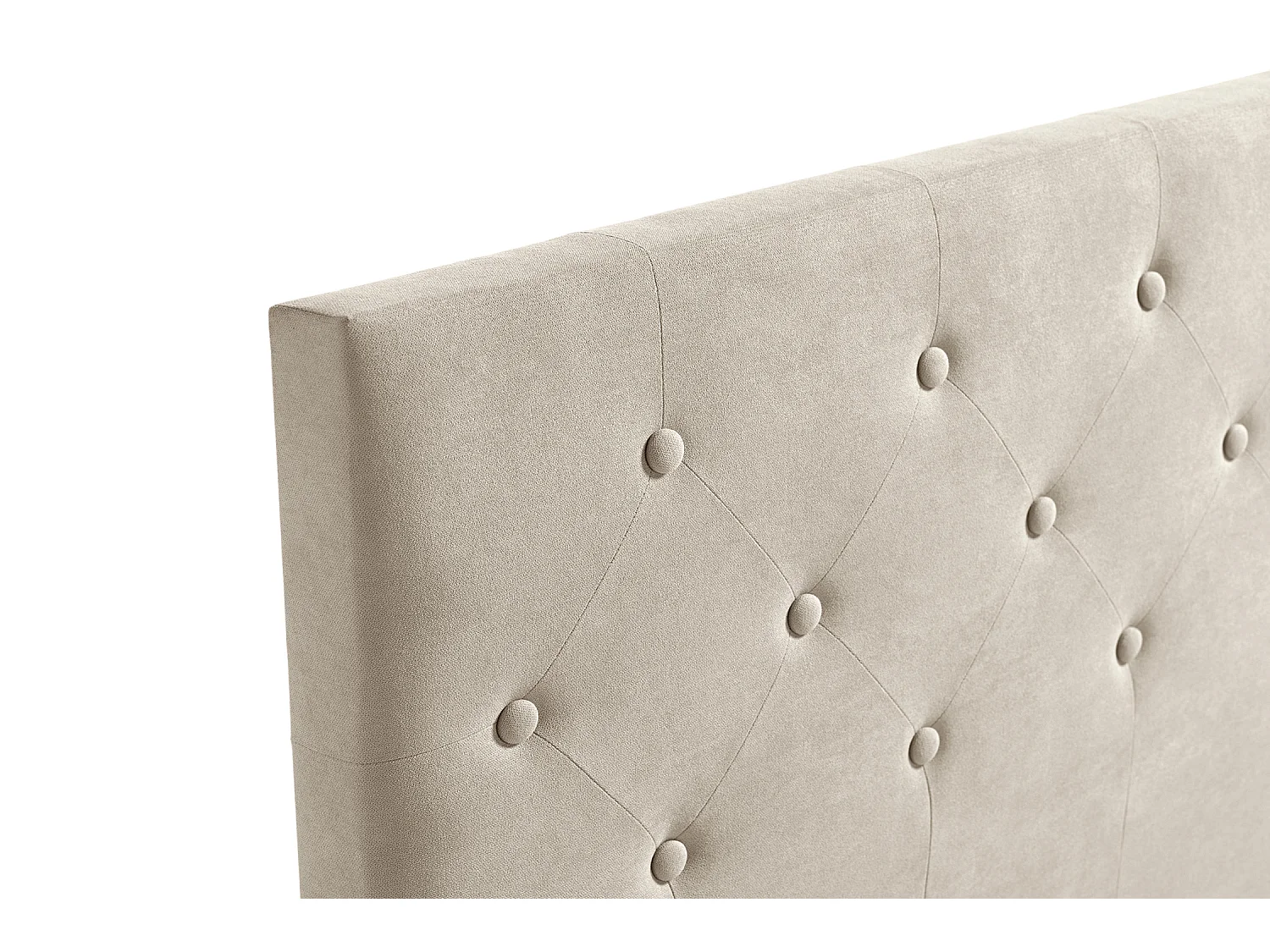 Cabeceira Estofada VICTORIA Aqualine 220x115x12 cm - Bege Torrado - Moonia