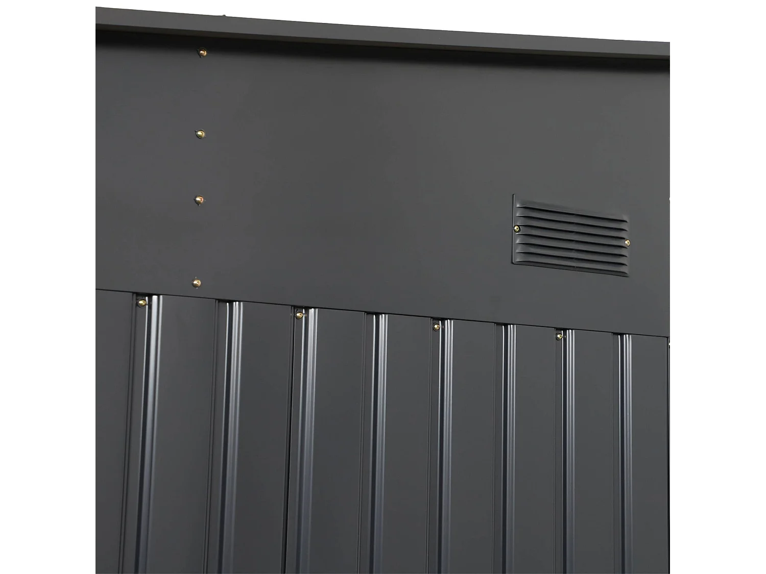 Abri de jardin adossable acier galvanisé 11.01 m² avec kit d'ancrage anthracite - Santerre