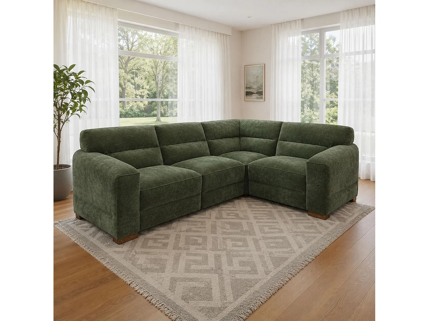 Clifton Green Universal Corner Sofa Large Soft Fabric Sectional Couch