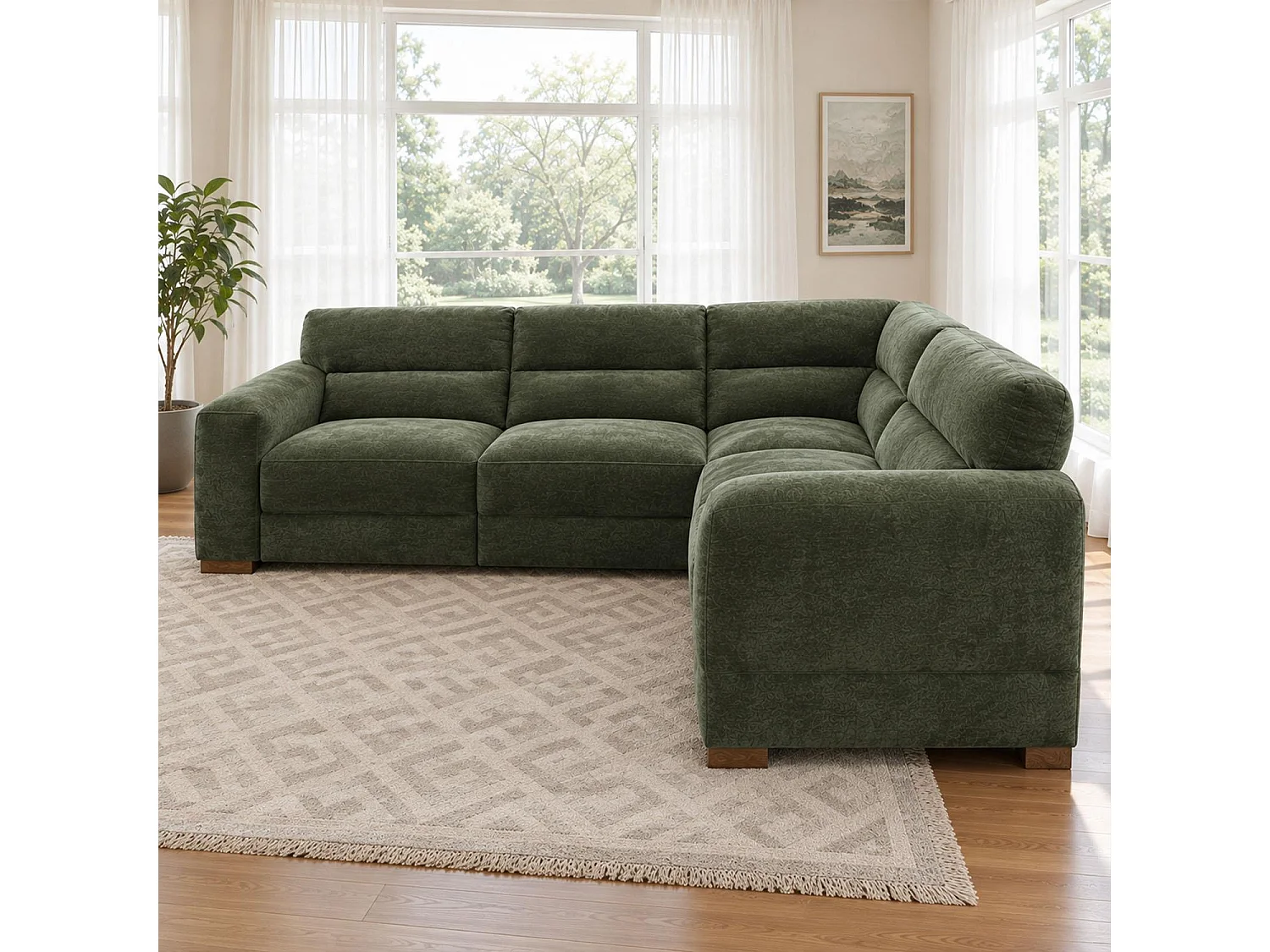 Clifton Green Universal Corner Sofa Large Soft Fabric Sectional Couch