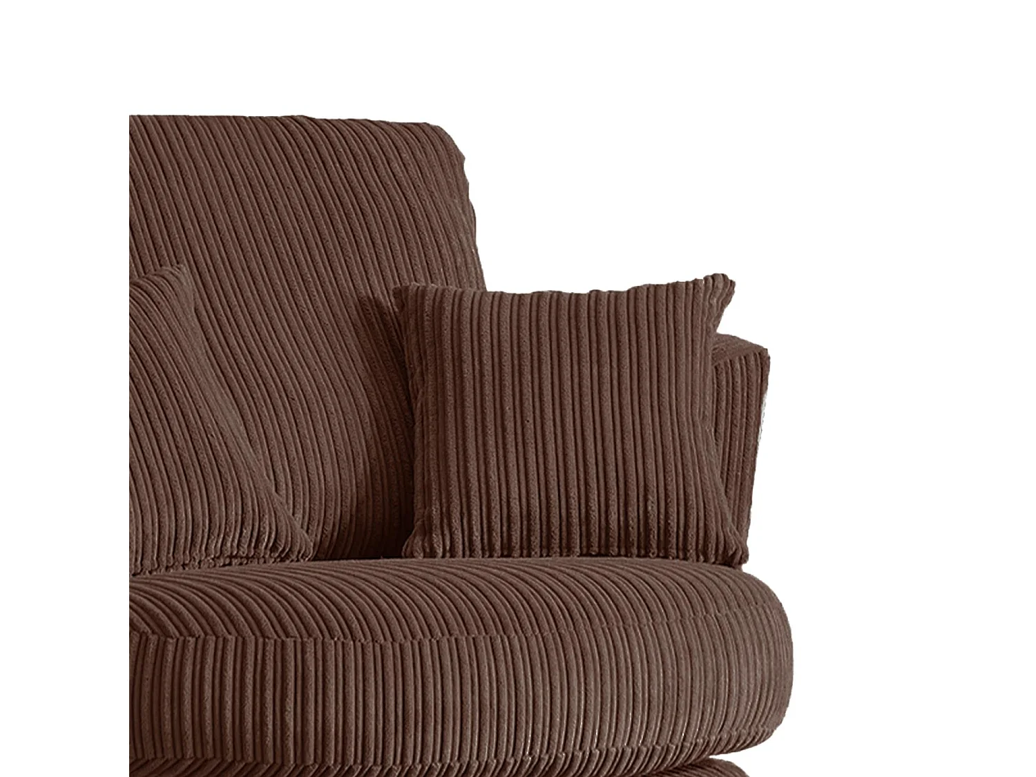 Luxor Chocolate Cord Single Seater Rotating Swivel Chair Living Room