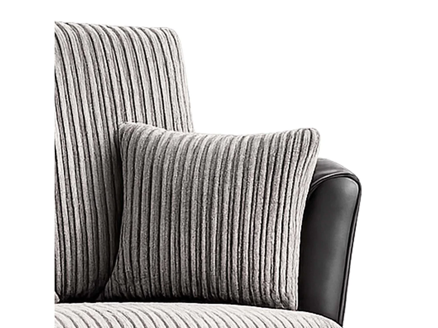 Luxor Black and Grey Cord Single Seater Rotating Swivel Chair
