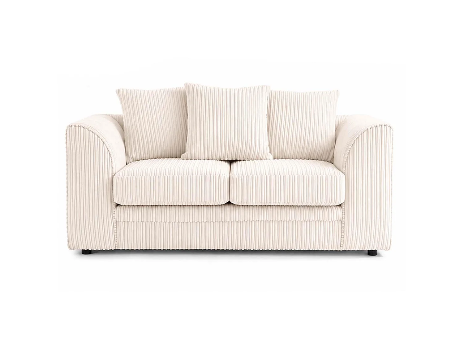 Luxor 2 Seater Sofa Scatter Back Fabric Jumbo Cord Cream